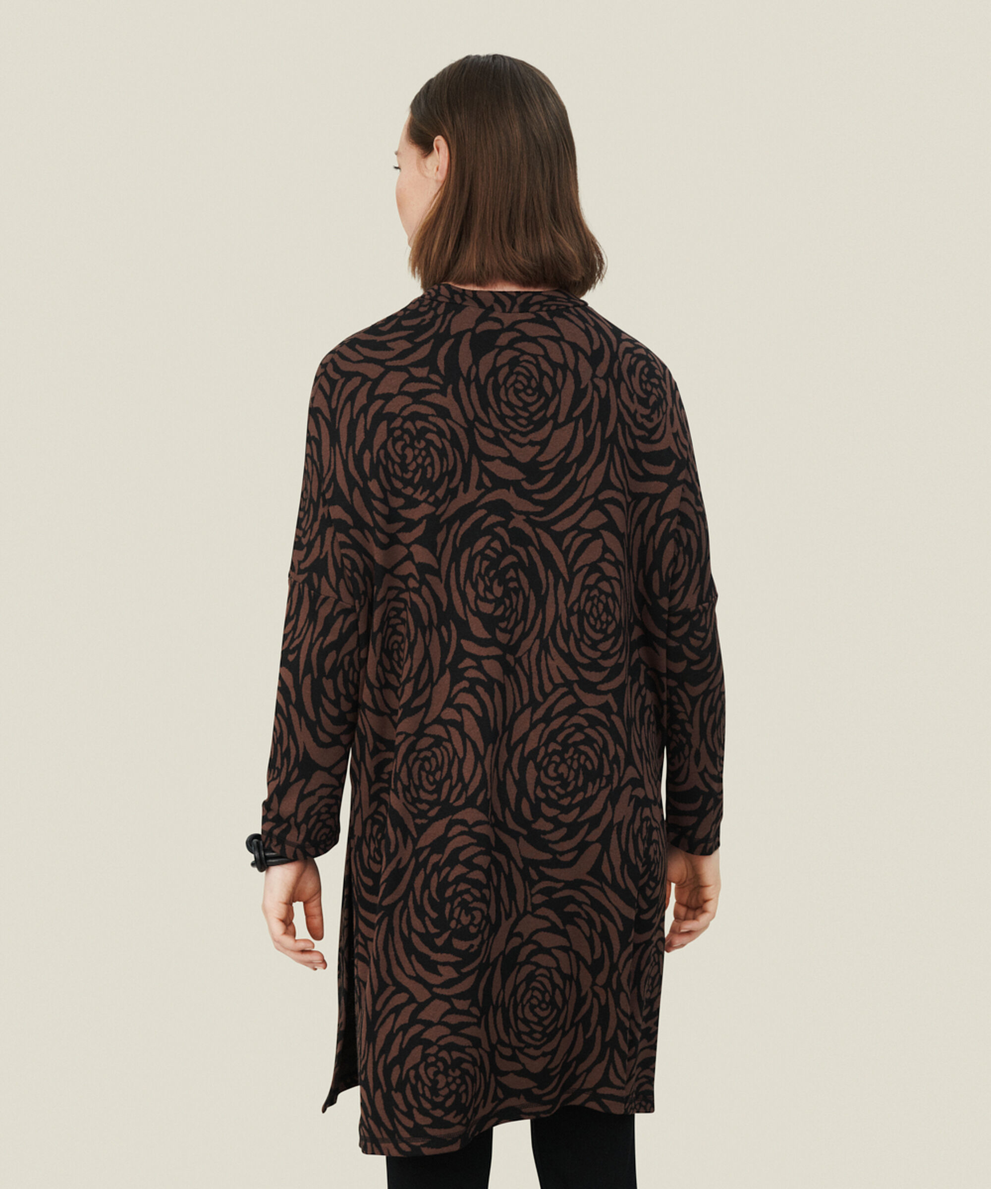 GRETHA JERSEY TUNIC, Chestnut