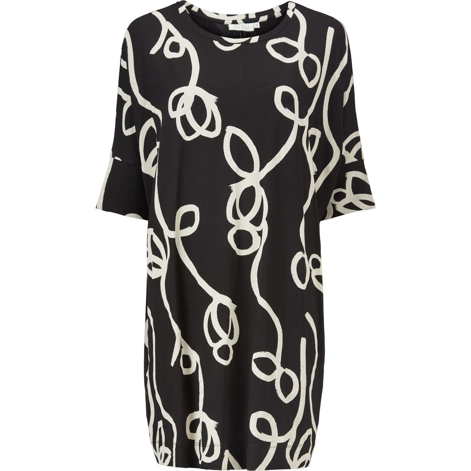 GABINA JERSEY TUNIC, Black