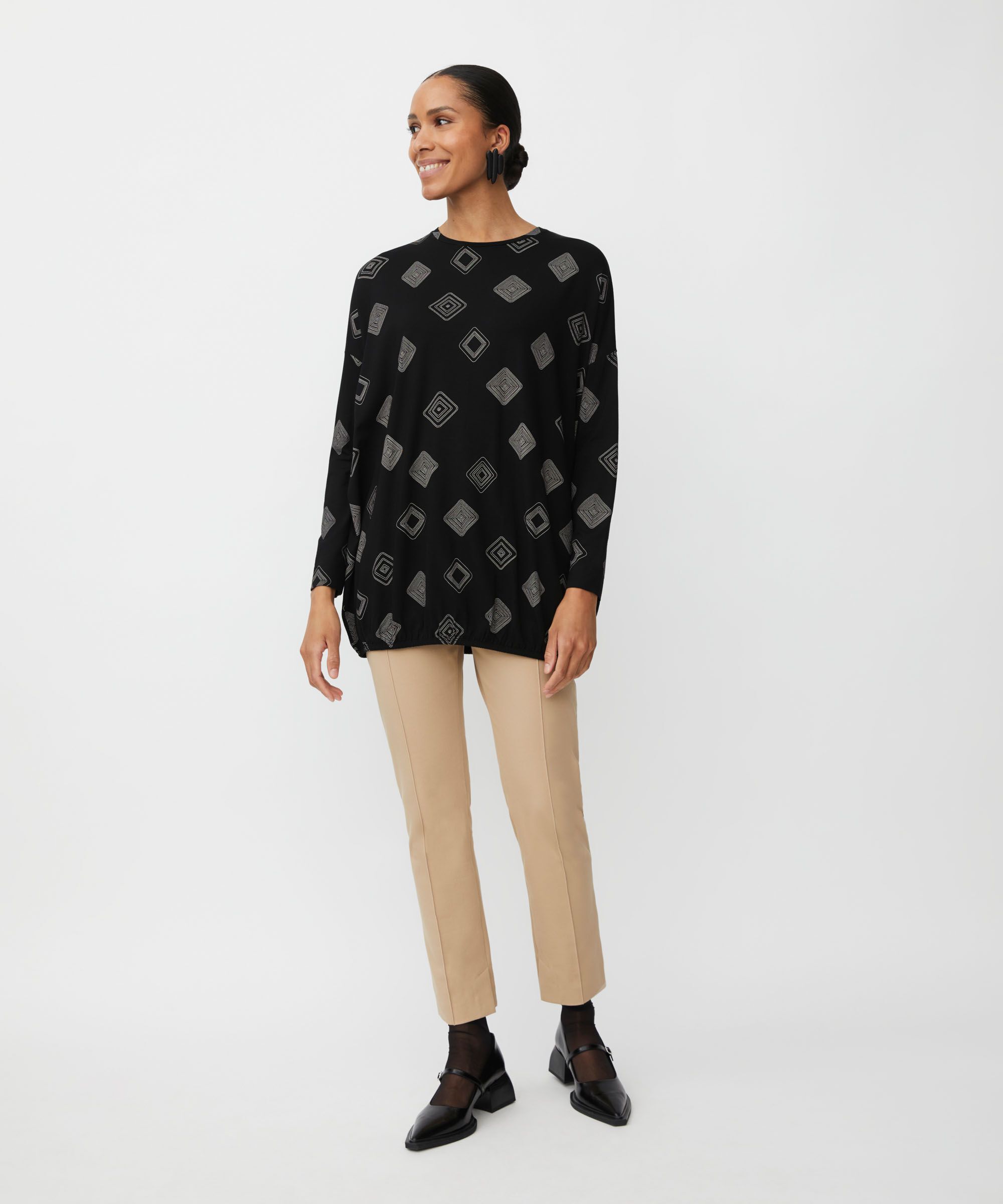 Baggy JERSEY Top, Black