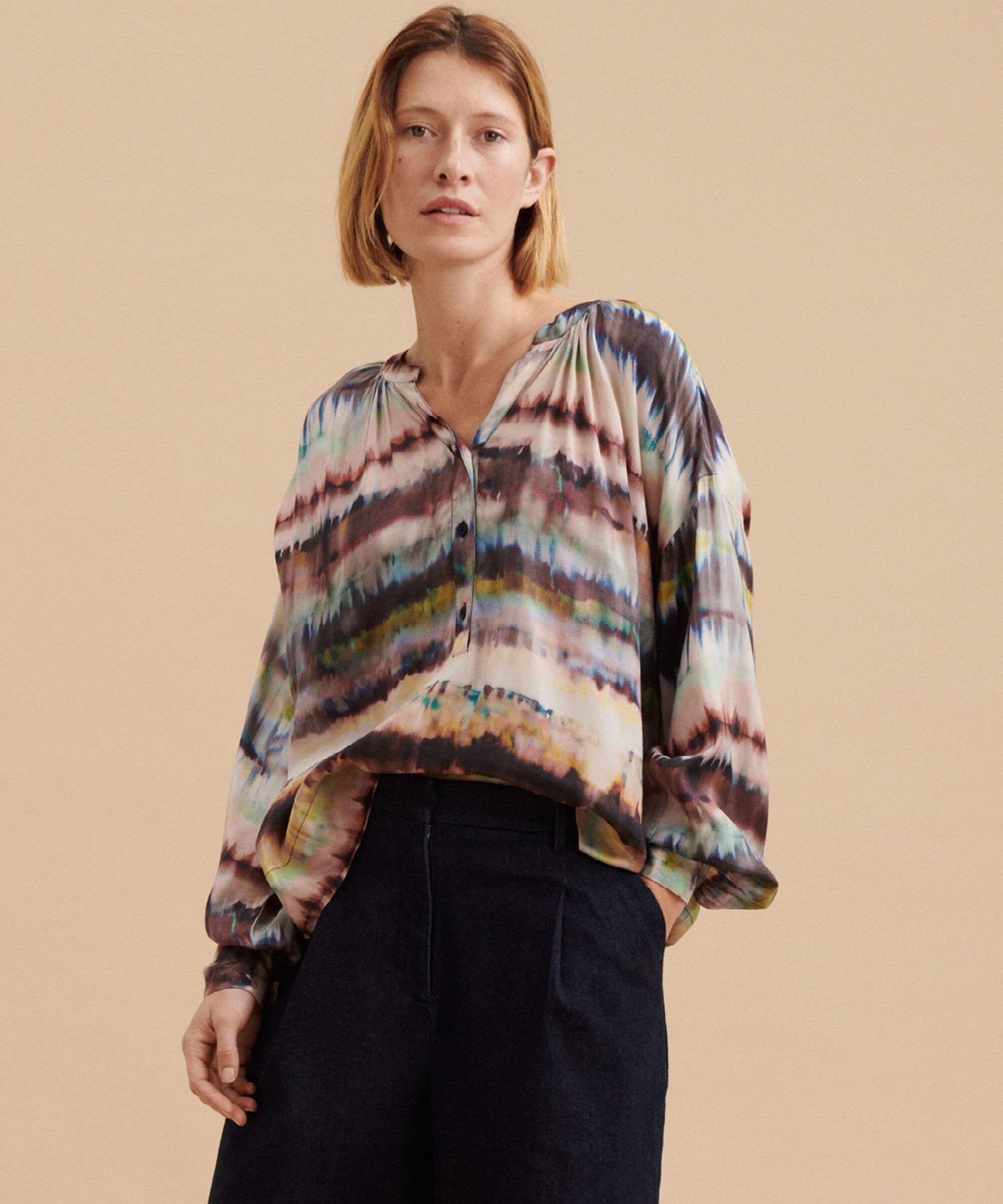 Dolma Blouse, Misty Rose