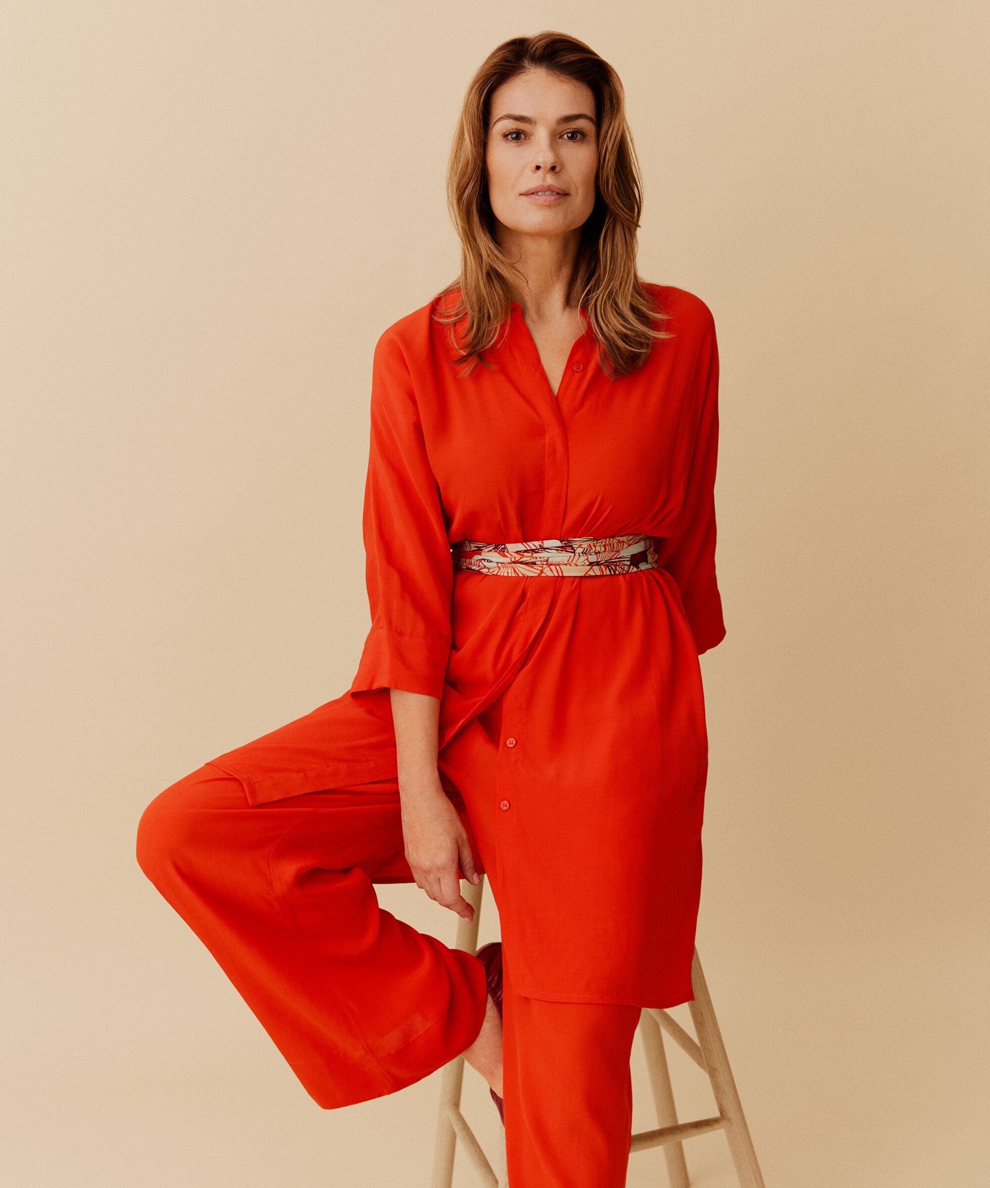 Iosetta Shirt Dress, Poinciana