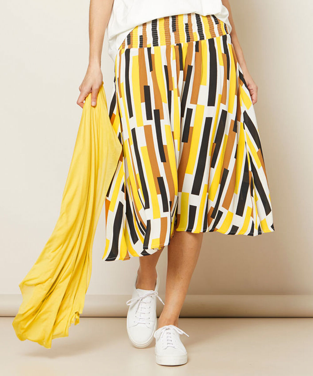 SONDRA SKIRT, Cream gold