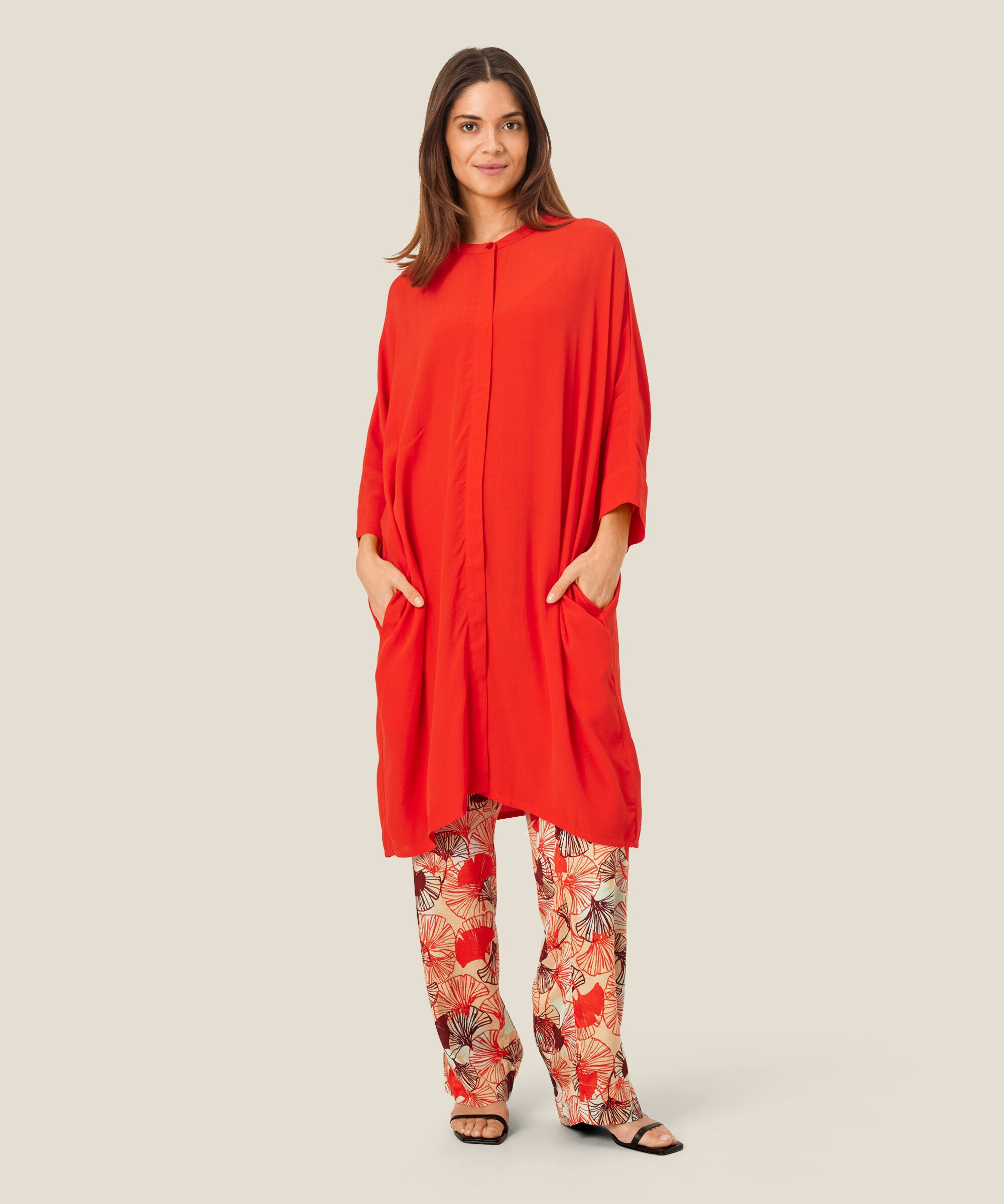 Iosetta Shirt Dress, Poinciana
