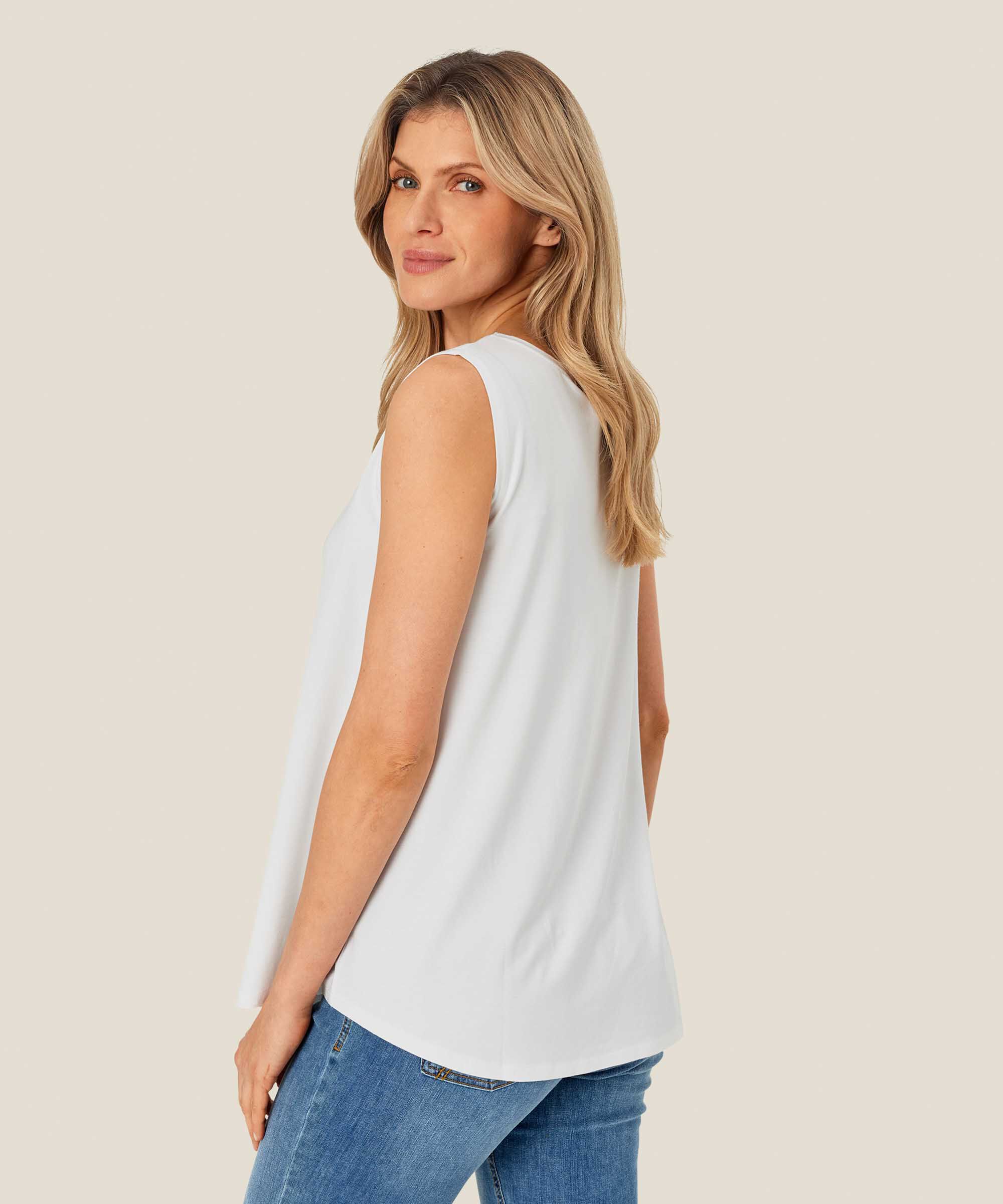 Elisa JERSEY Top, White