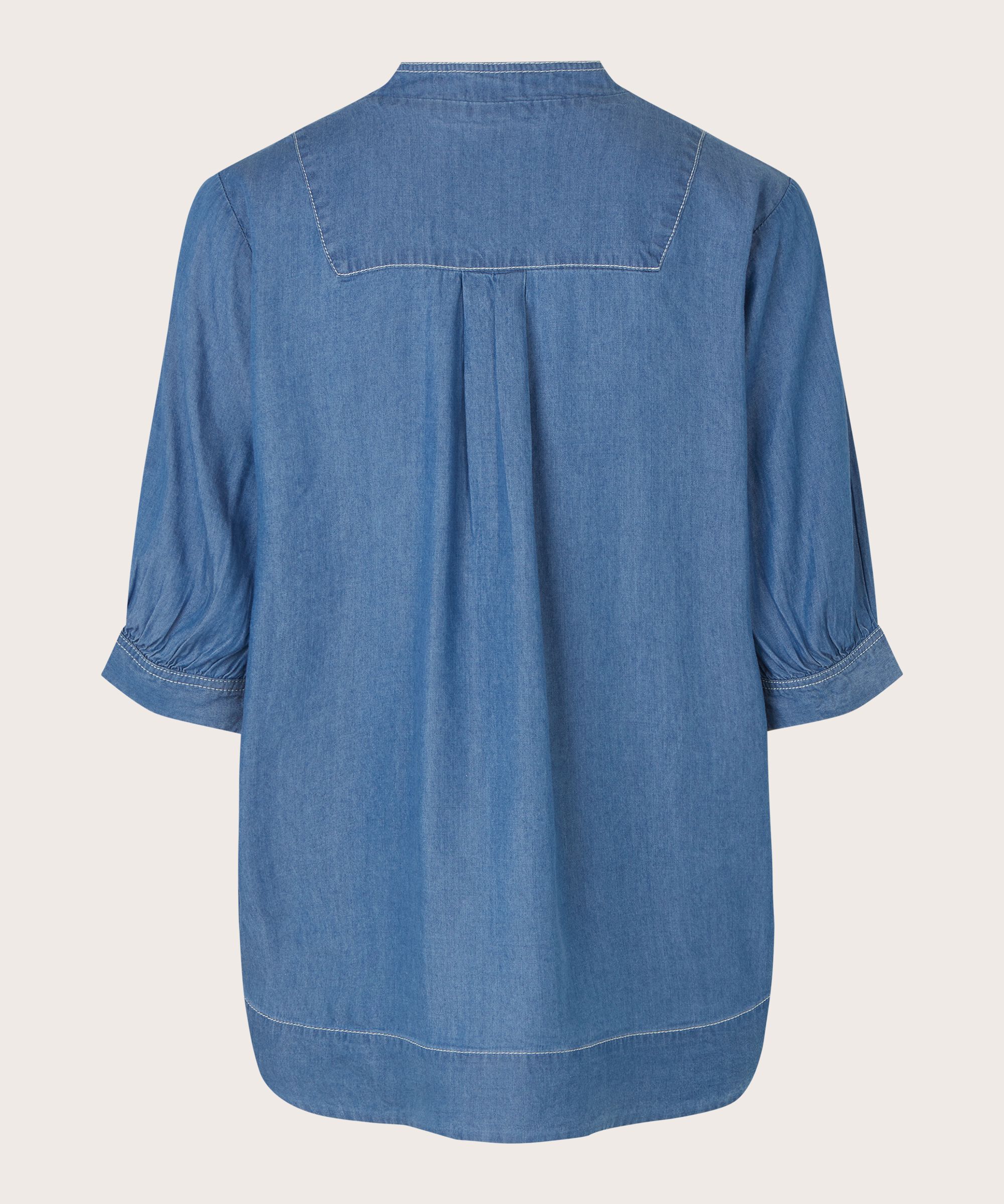 DOMICIA BLOUSE, Blue Denim