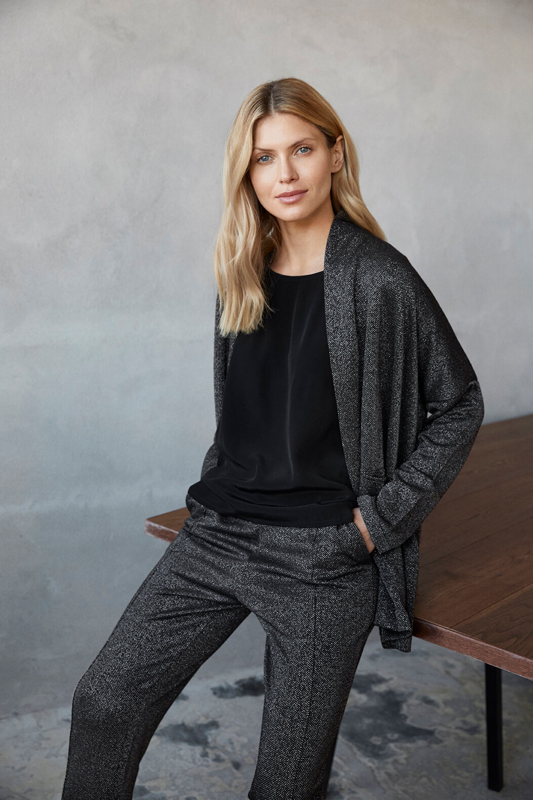 PAQUITA JERSEY LEGGINGS, Black