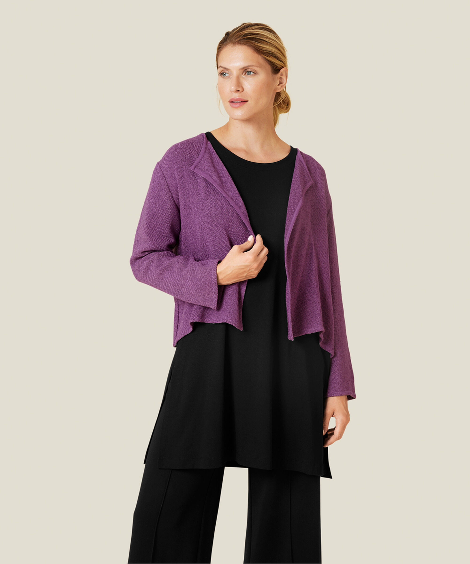 GIOVANA JERSEY TUNIC, Black