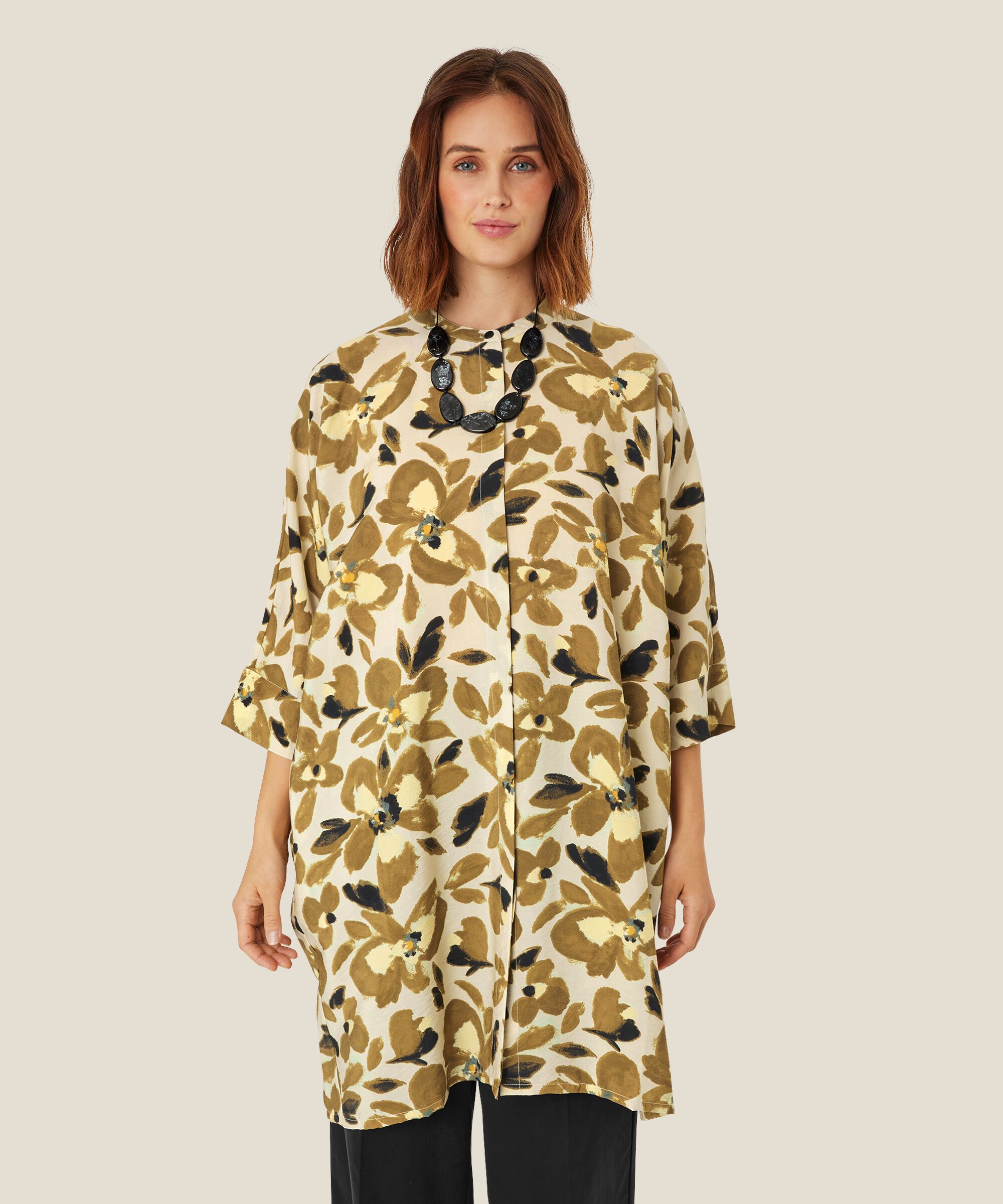 Iosetta Shirt Dress, Dull Gold