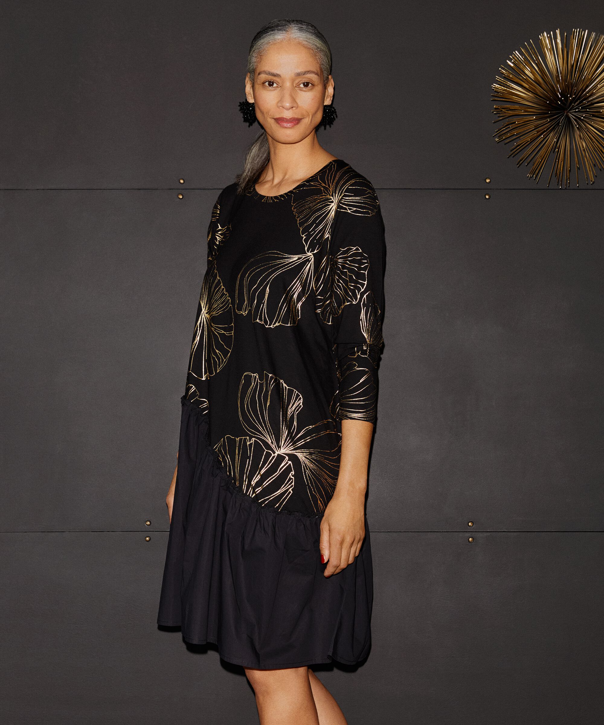 Nellina JERSEY Dress, Gold