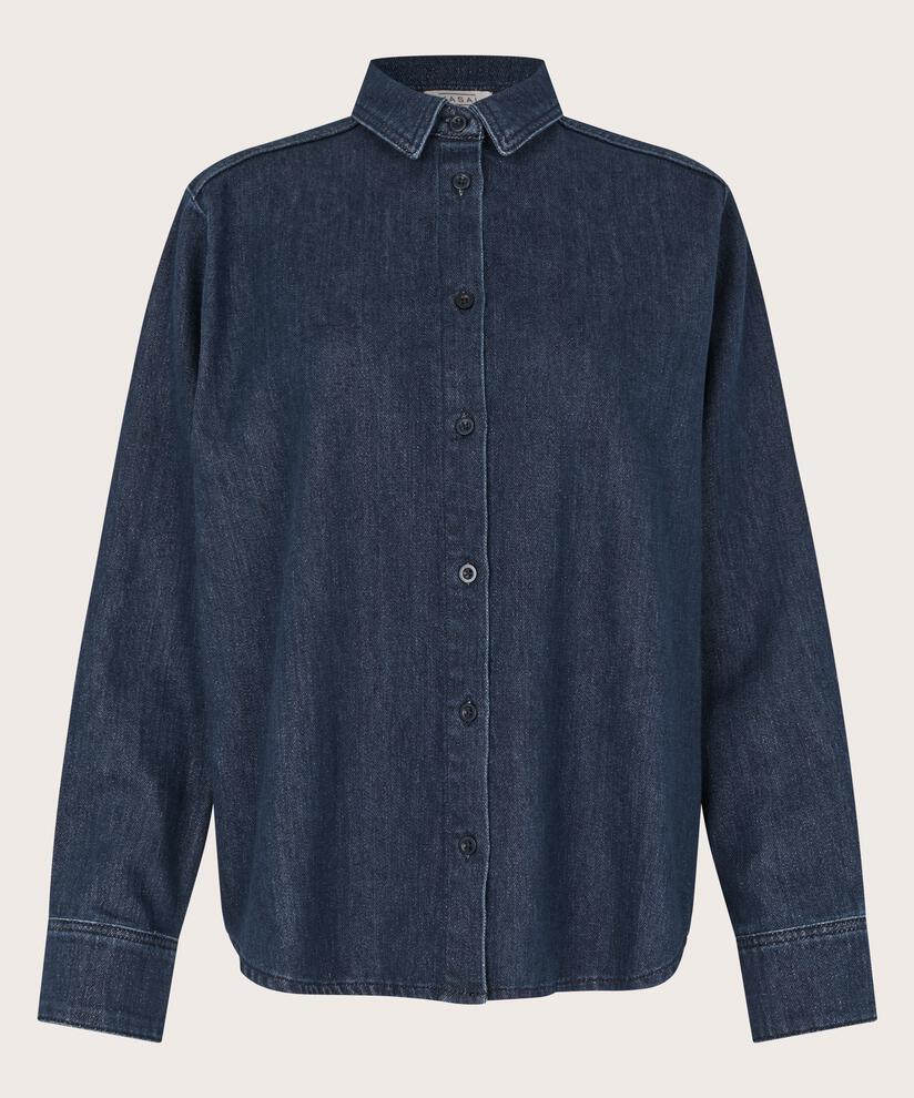 Ishana Denim Shirt, Dark Denim
