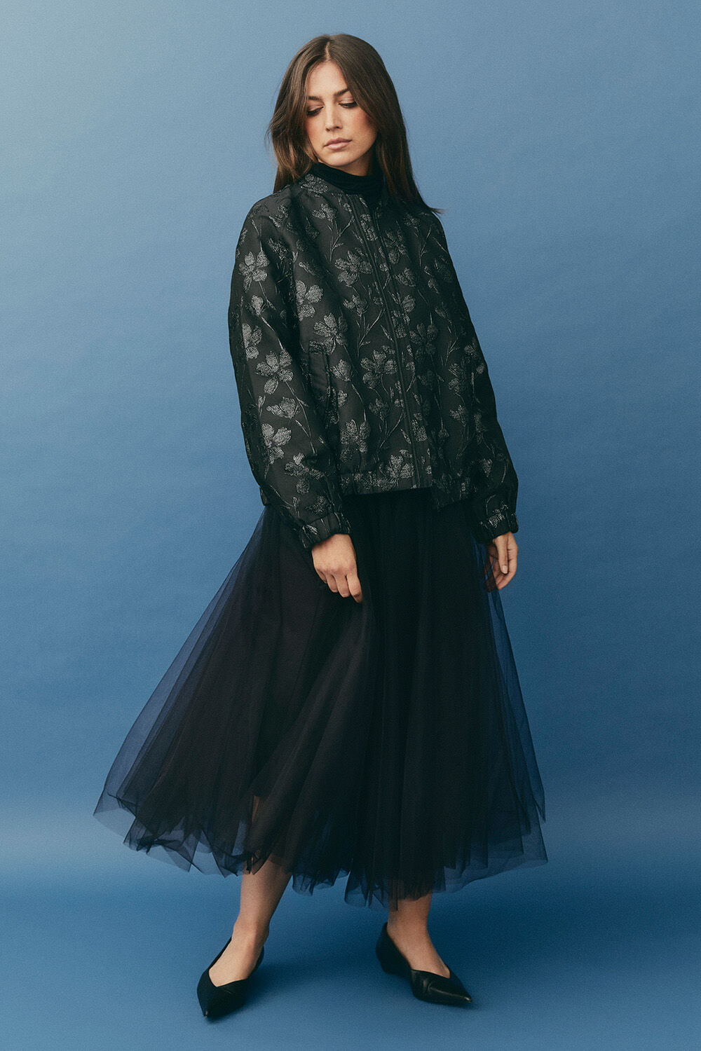 Jossana Jacket - Black, Scarlet Skirt - Black, Brooklyn JERSEY Top - Black