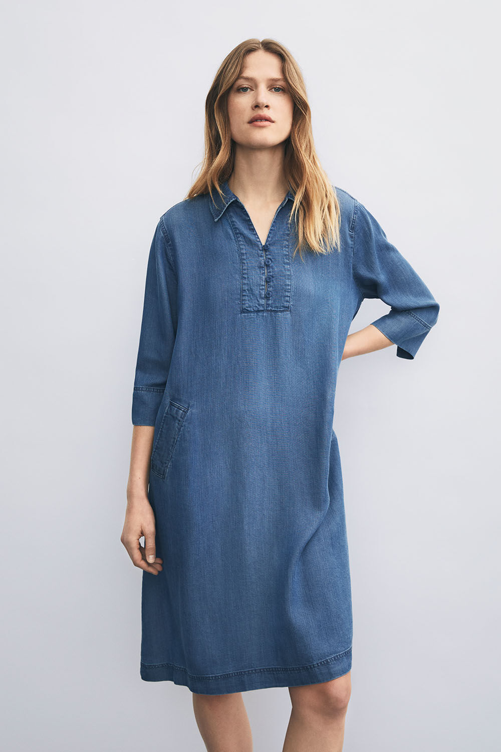 Nahlia Denim Dress - Washed denim