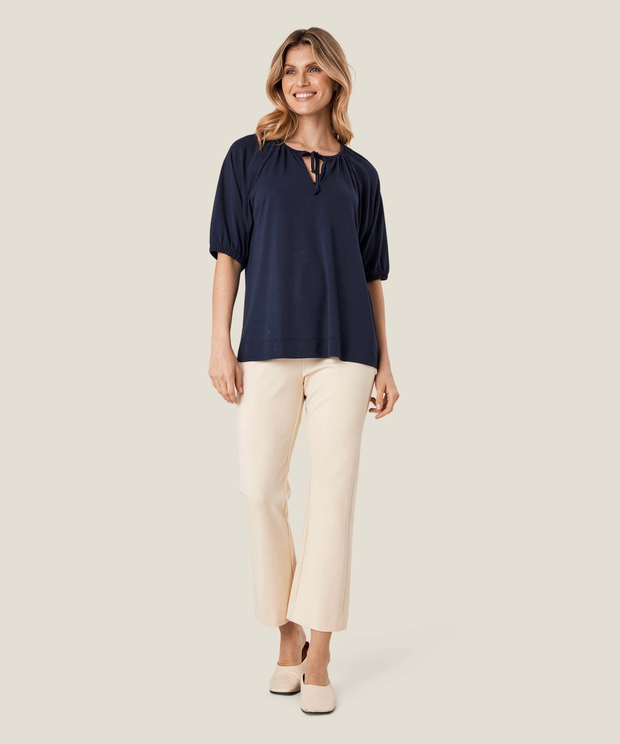 Basma JERSEY Top, Navy