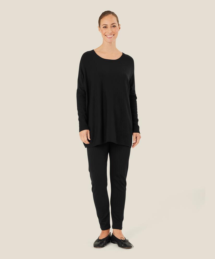 Parissi Jersey Trousers, Black