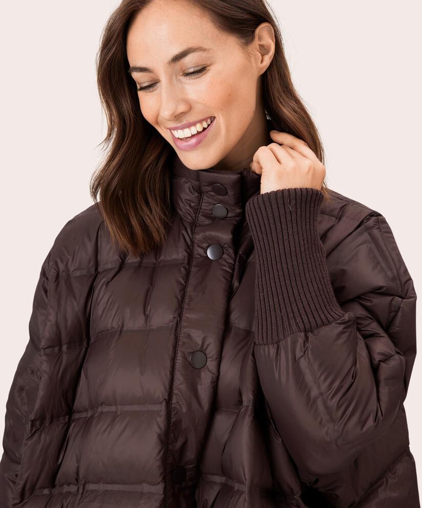 Tilda Down Coat, Coffee Bean