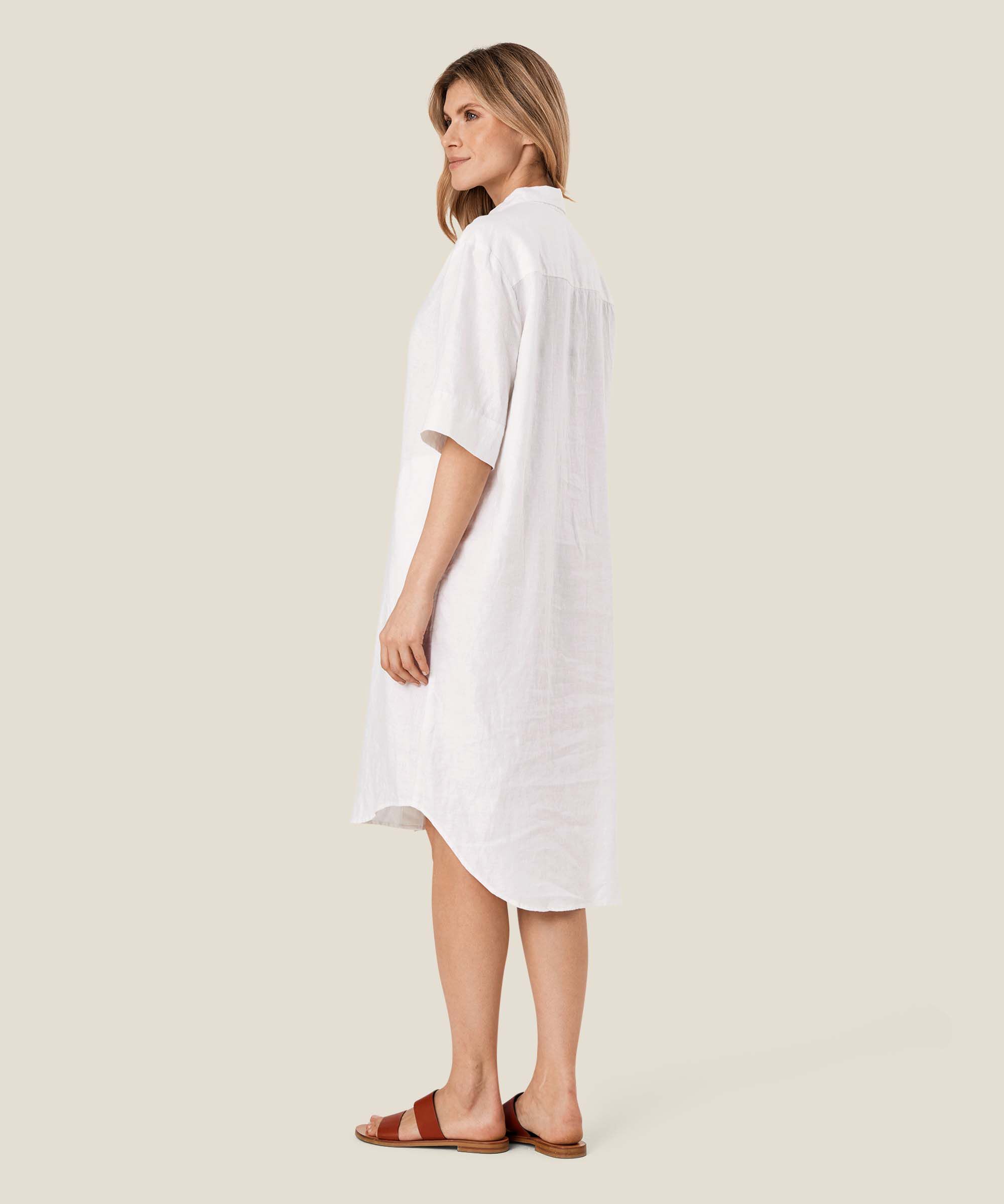 NYKOLIA SHIRT DRESS, White