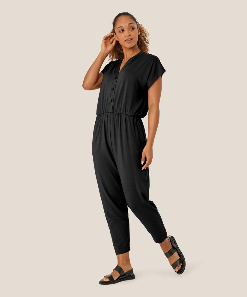 Jersey Jumpsuit Ladies Black Jumpsuit Size 16 Orlanda Jersey