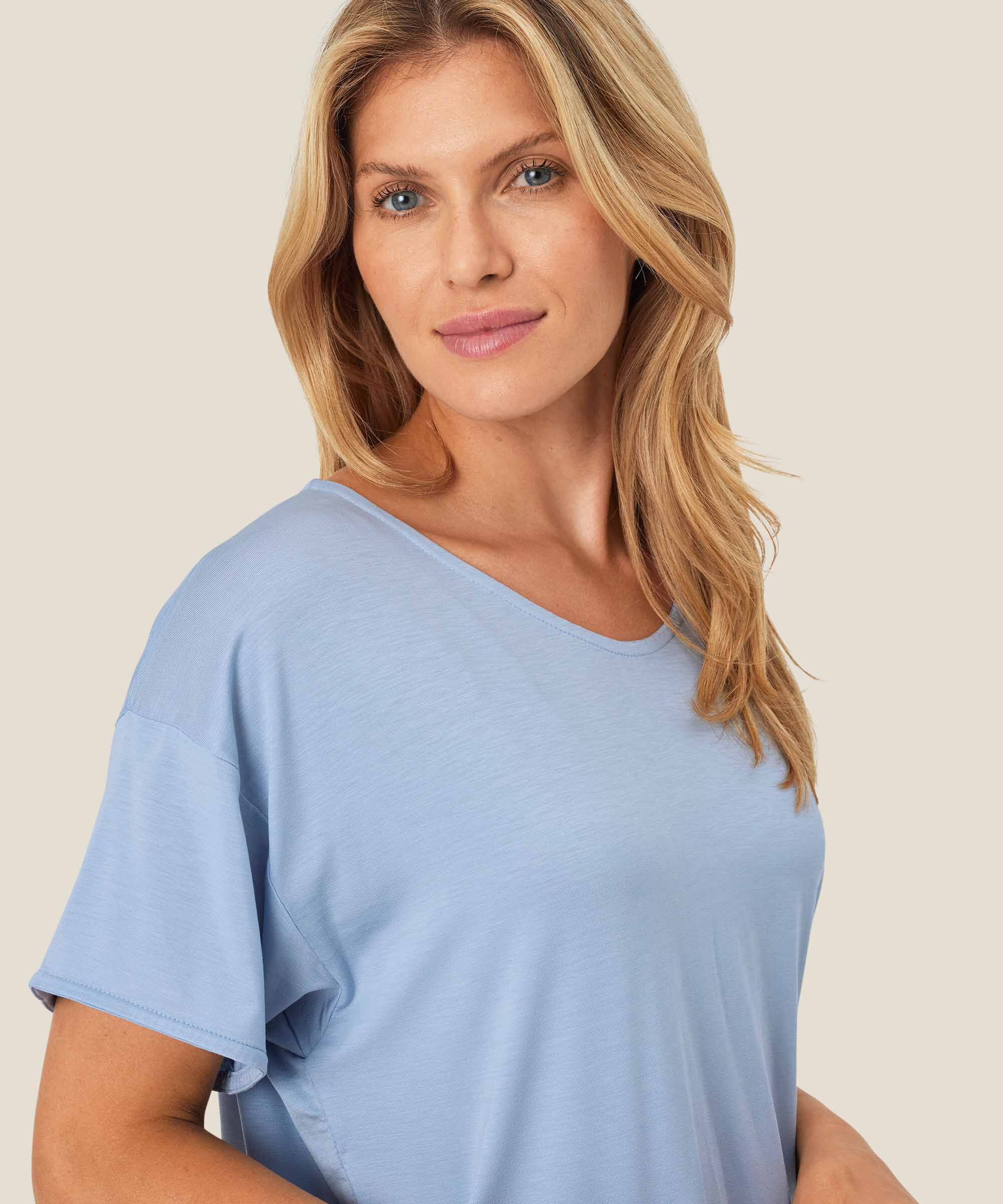 Binja JERSEY Top, Blue Fog