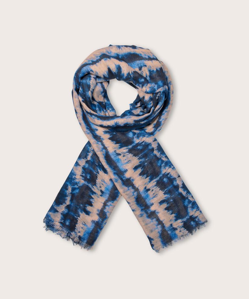 Azuka Scarf, Navy Peony