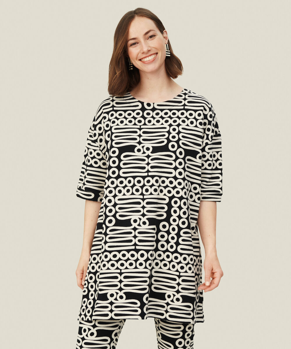 GASLA JERSEY TUNIC, Black