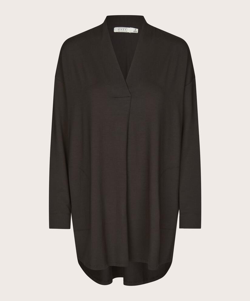 Gisan JERSEY Tunic, Coffee Bean