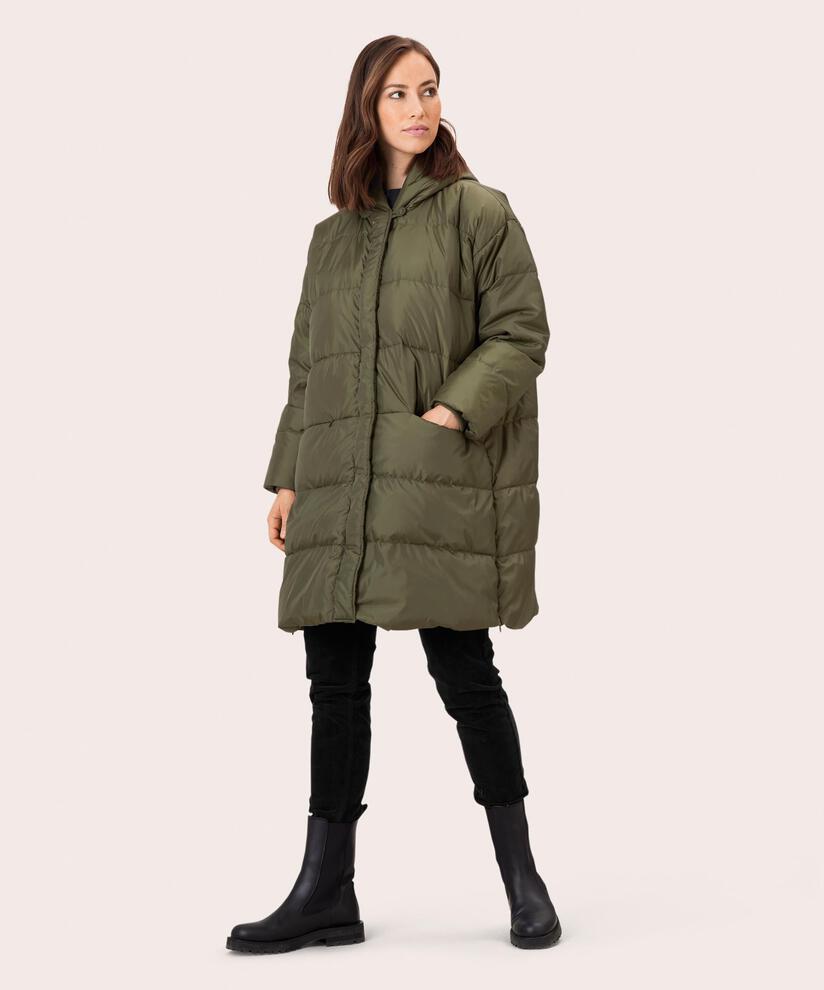 Thilde Down Coat, Olive Night