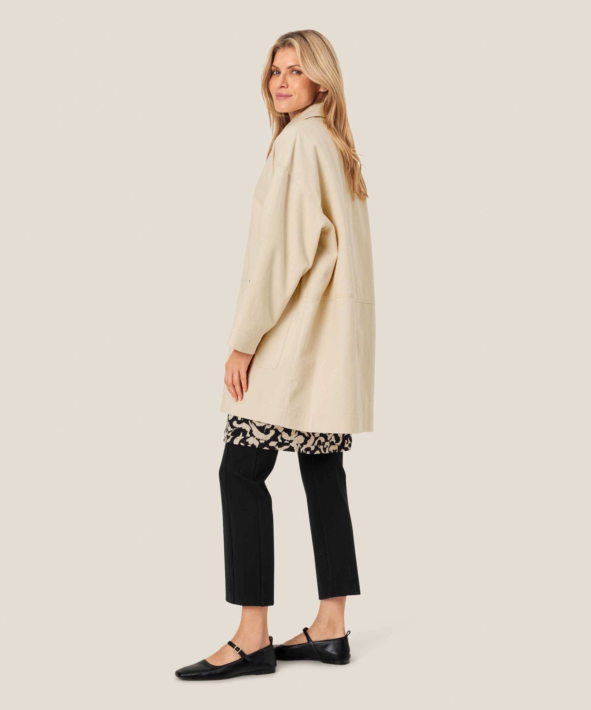 Teddie Coat, Oyster White