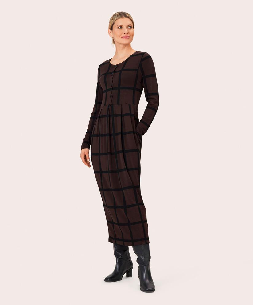 Nilana JERSEY Dress, Coffee Bean