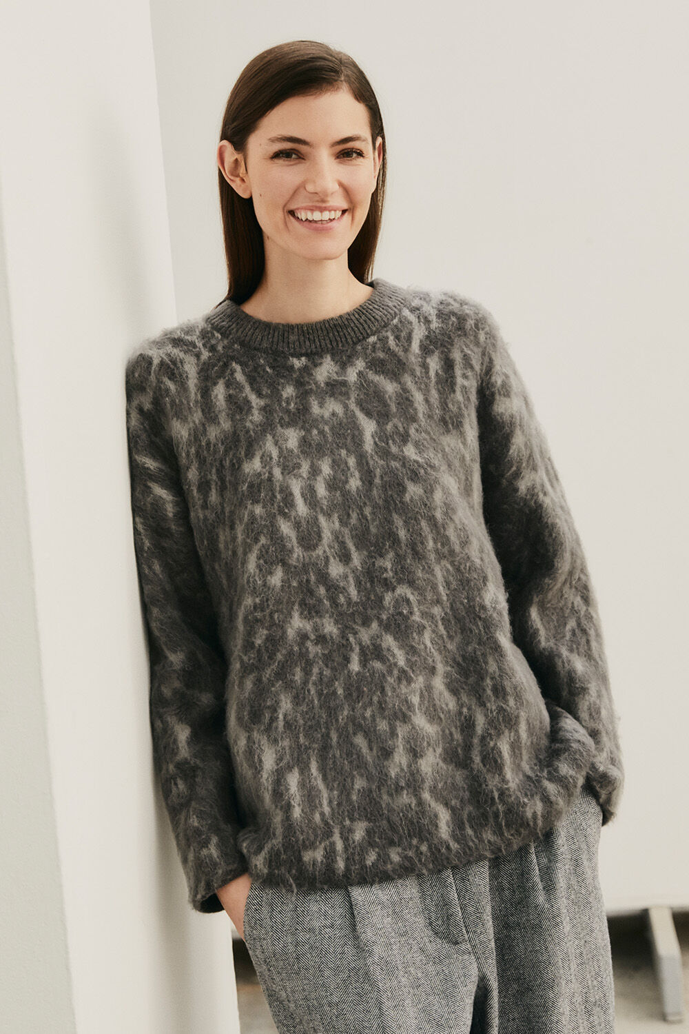 Fionna Wool Top - Magnet, Pirethia Trousers - Black