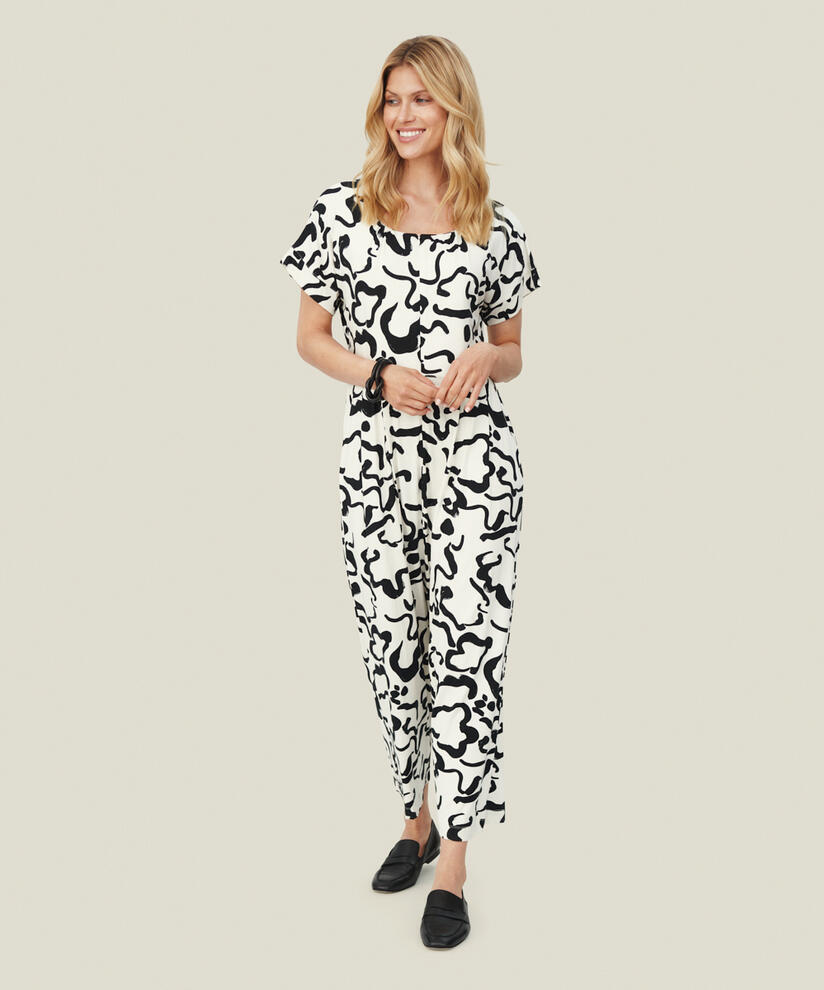 NETTA JERSEY JUMPSUIT, Black