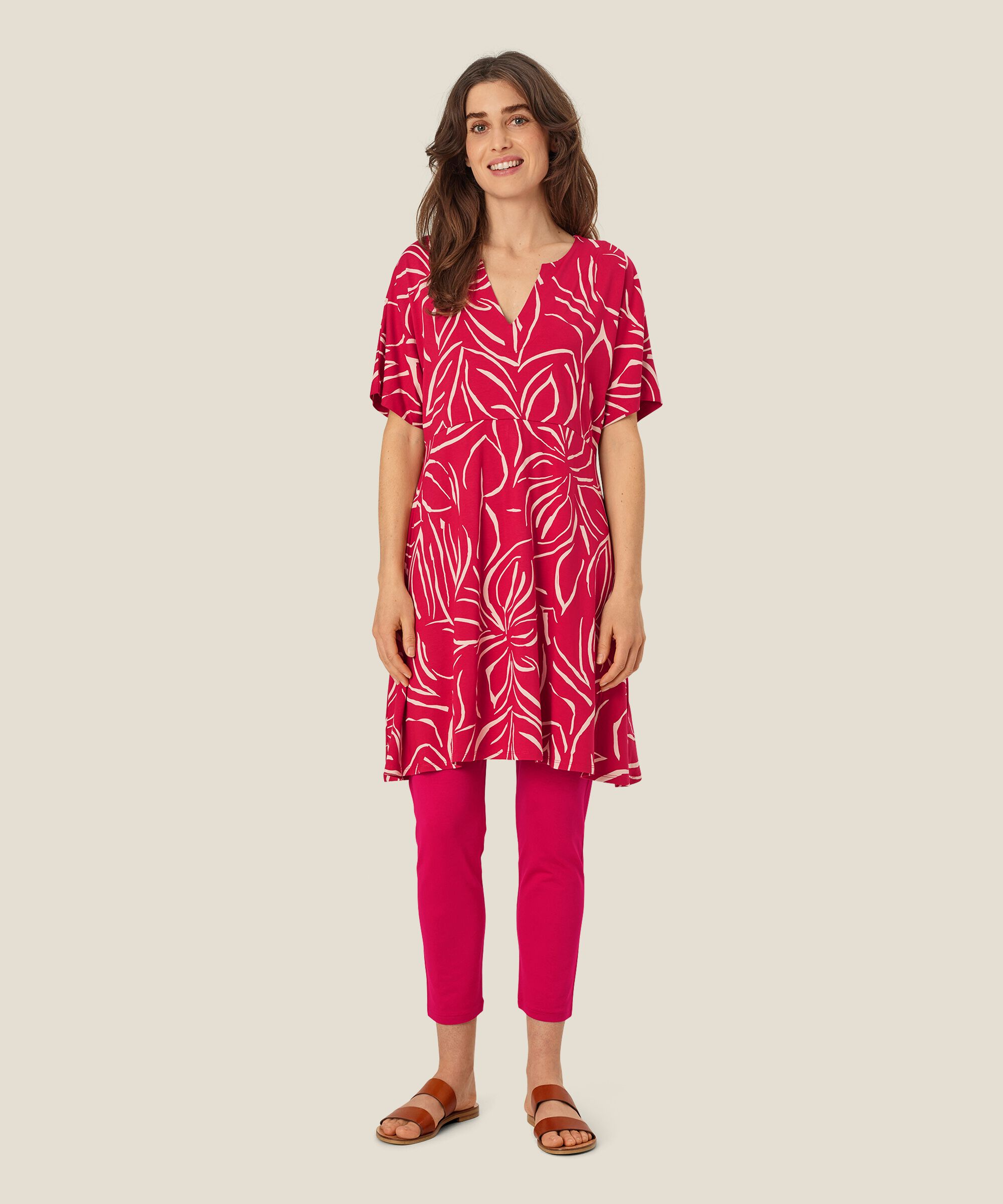 Pia JERSEY Leggings, Persian Red