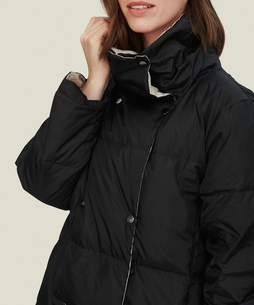 TUSNA DOWN COAT, Black/Pumice, hi-res