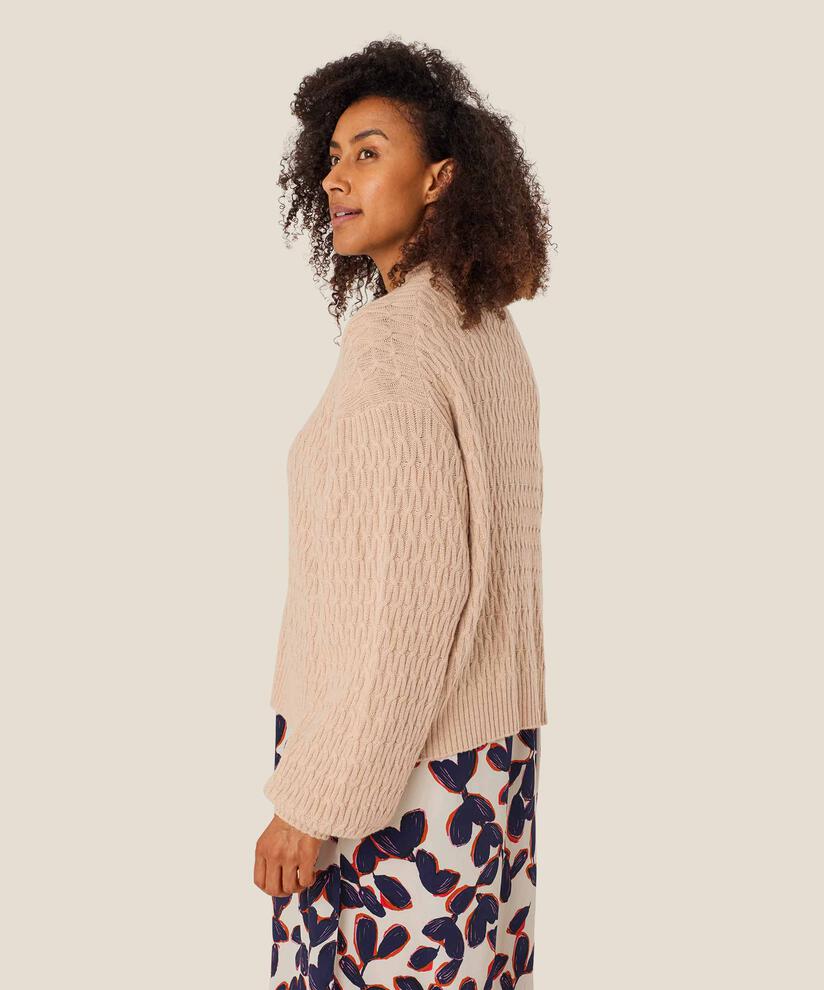 Lux Cardigan, L beige mel