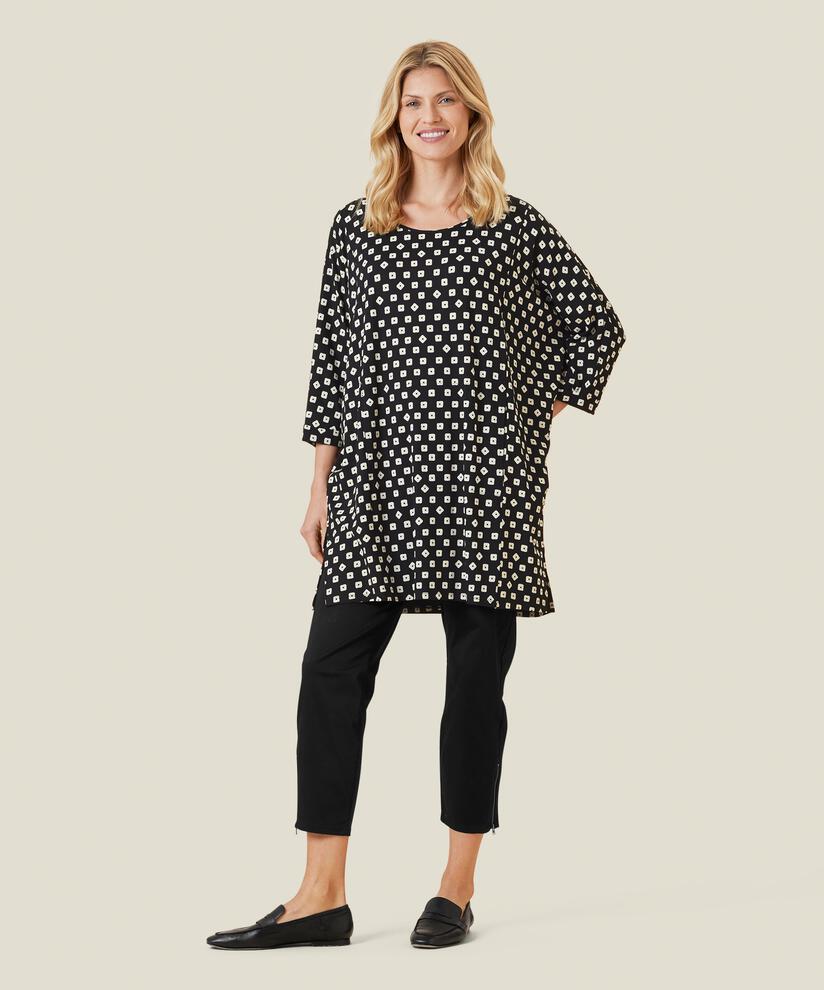 GALENY JERSEY TUNIC, Black