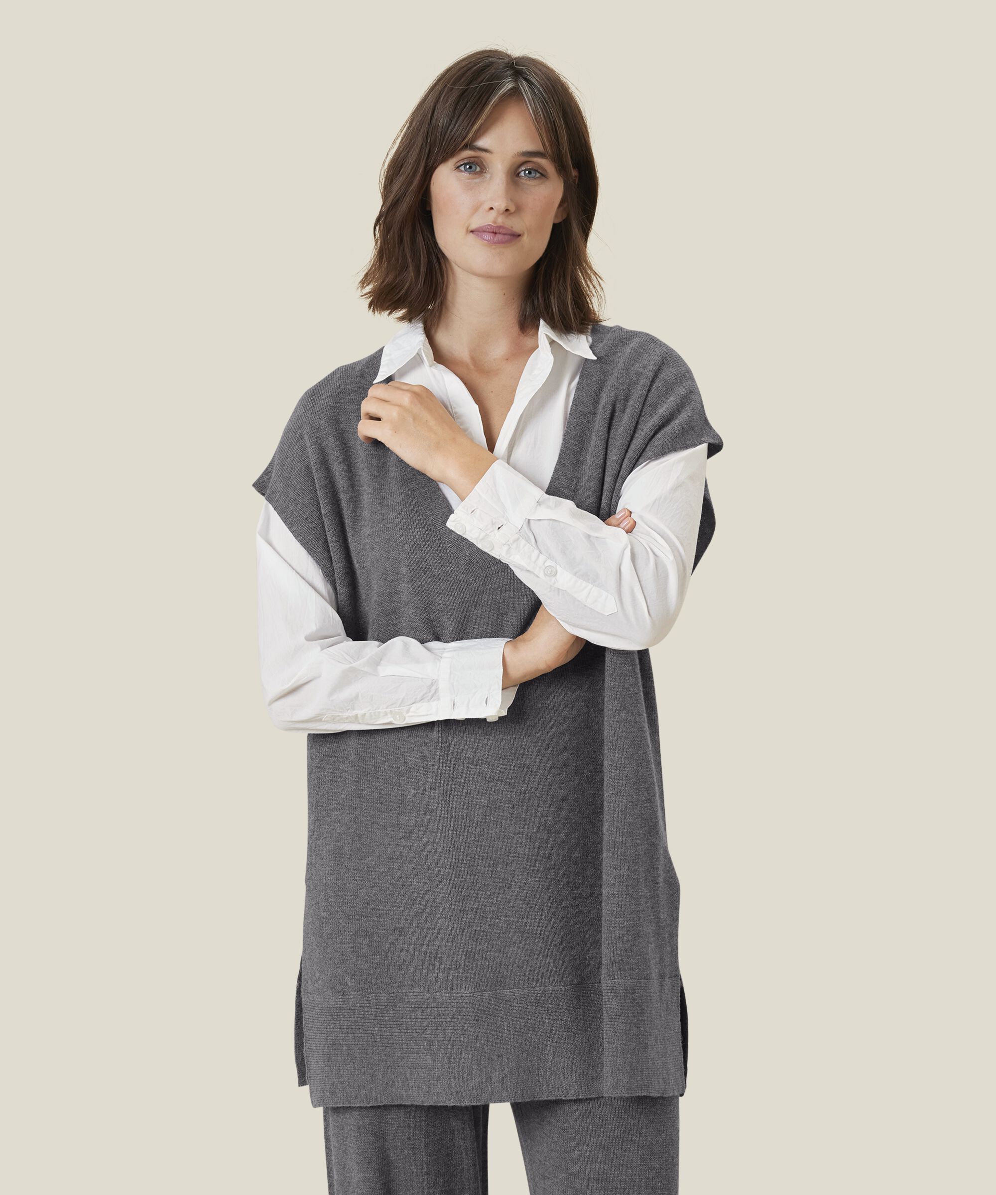 FRANCA TOP, M. Grey mel.