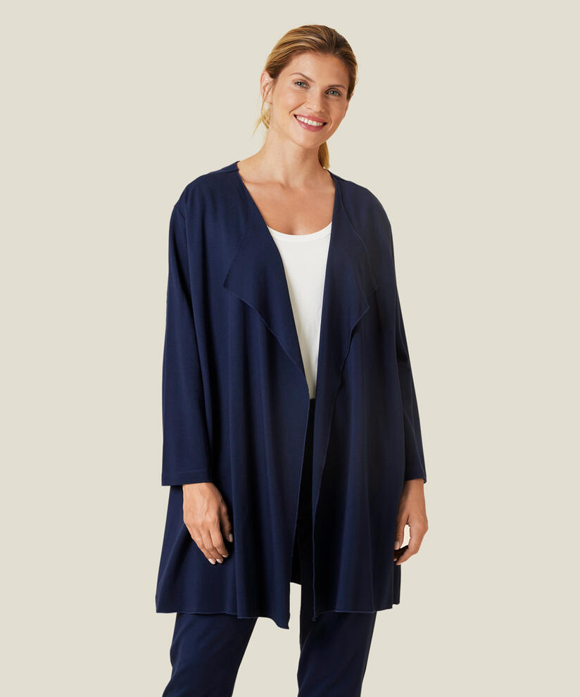 JENAMA JERSEY JACKET, Navy Blazer