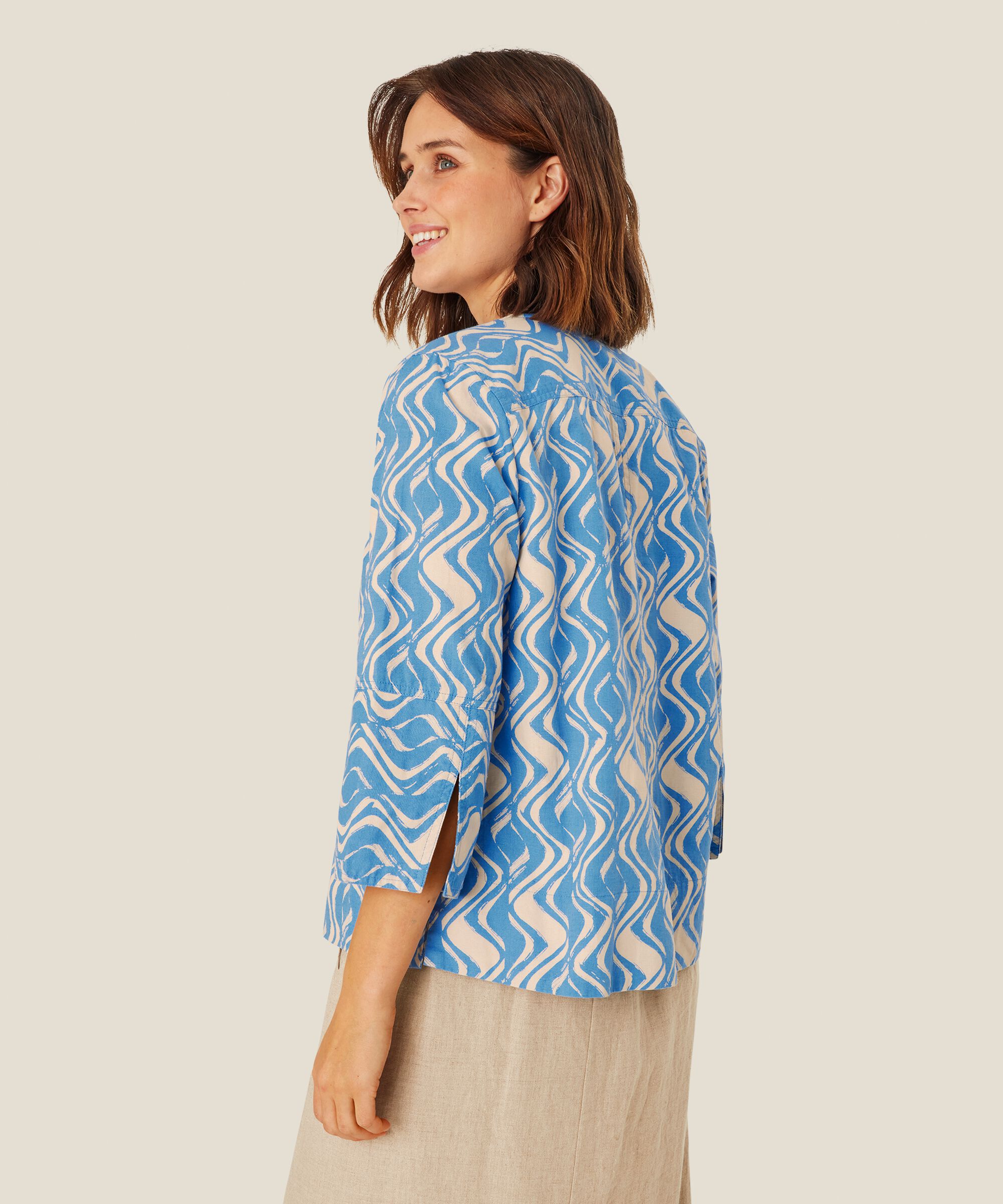 Deirdra Blouse, Blue Bonnet
