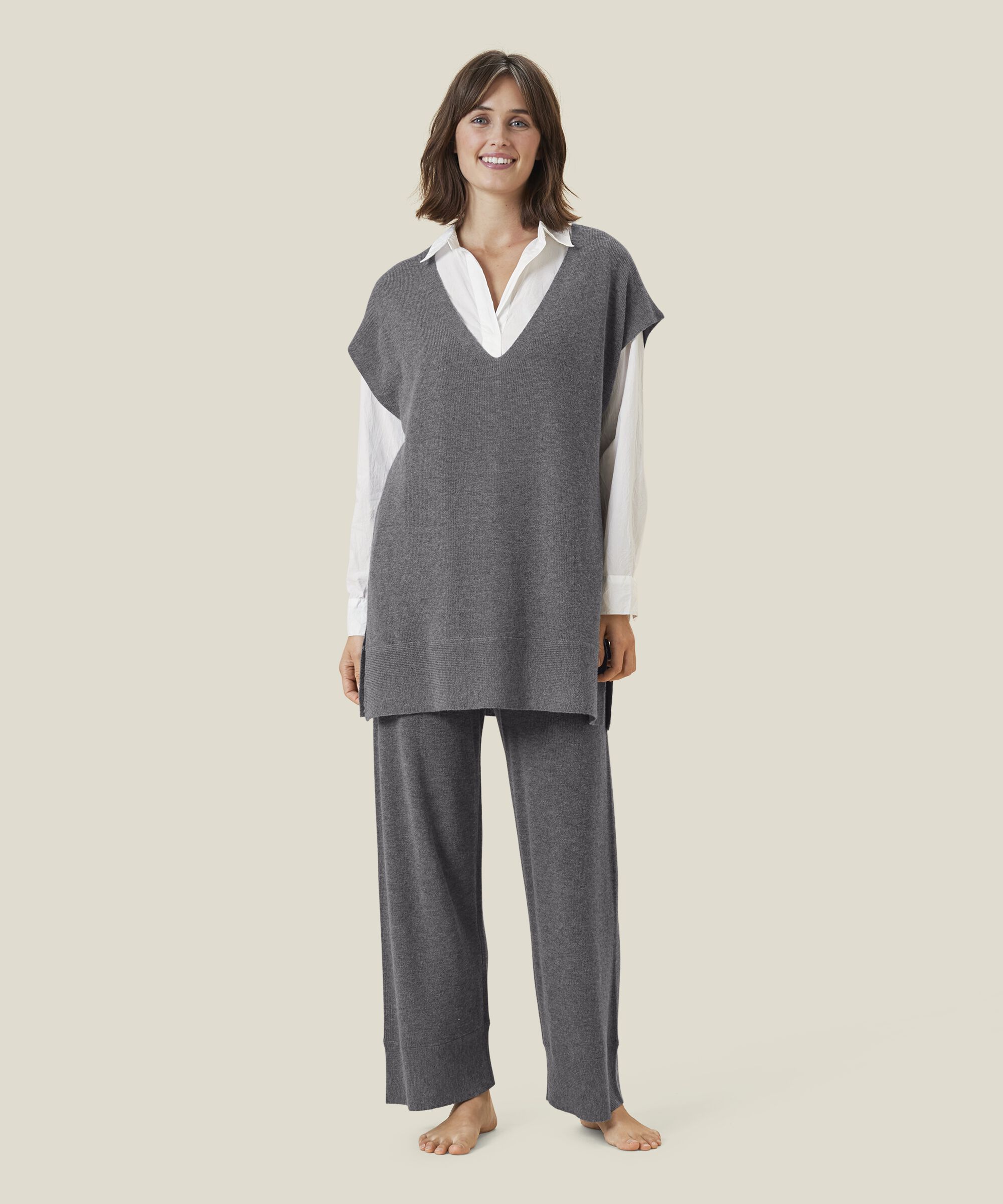 FRANCA TOP, M. Grey mel.