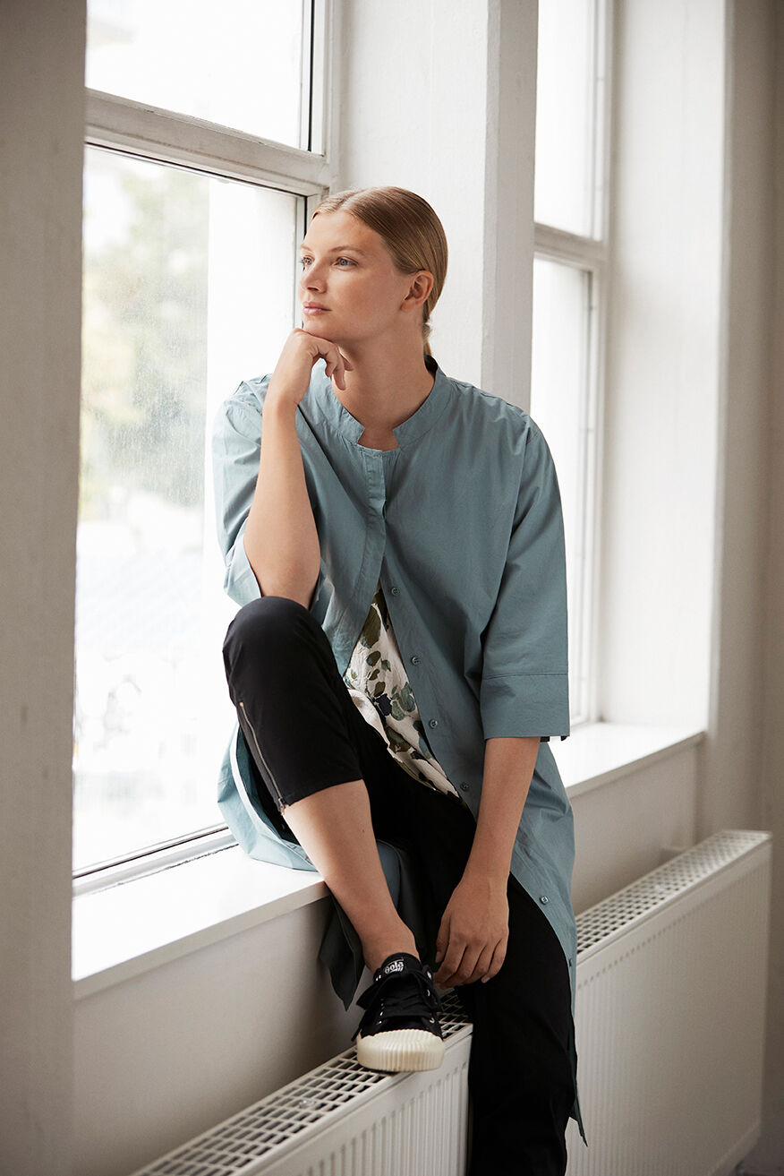 NIMES SHIRT DRESS, Stormy Sea