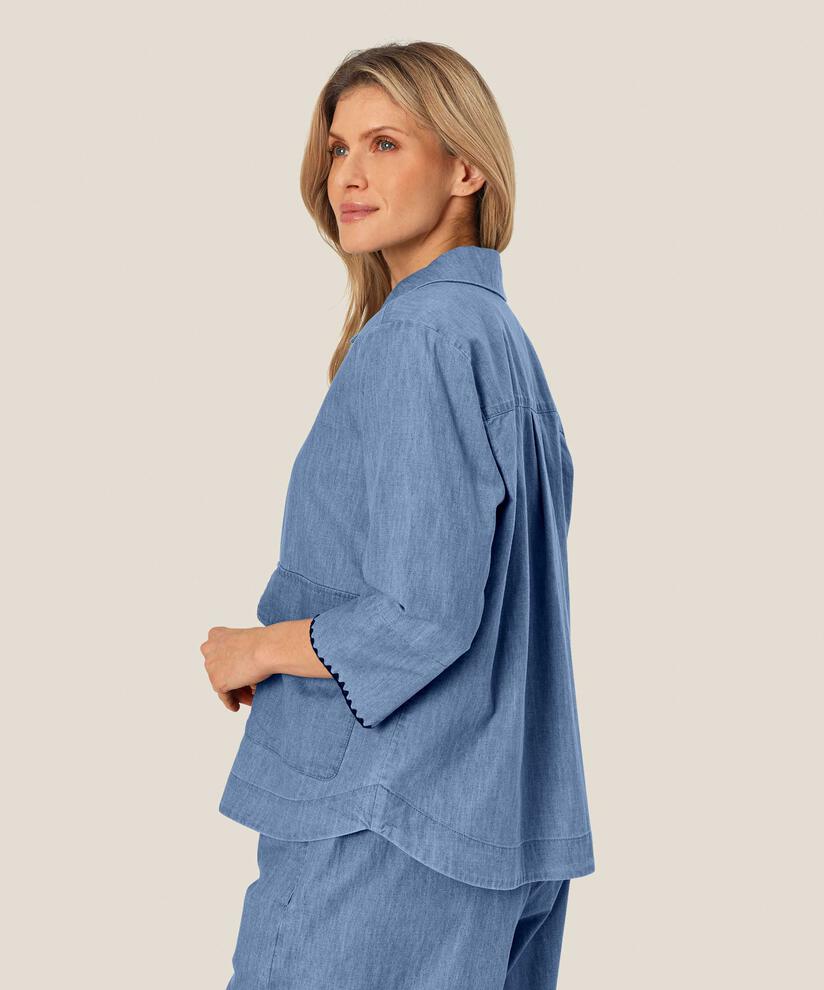 Imanea Denim Shirt Jacket, Blue Denim