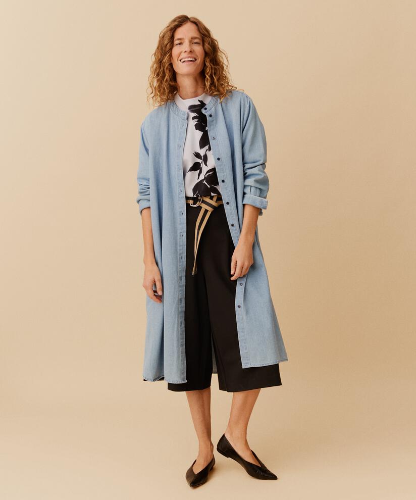 ladies denim shirt dress uk Buy Sosandar Blue Midaxi Button Through Shirt Dress from the Next UK online shop