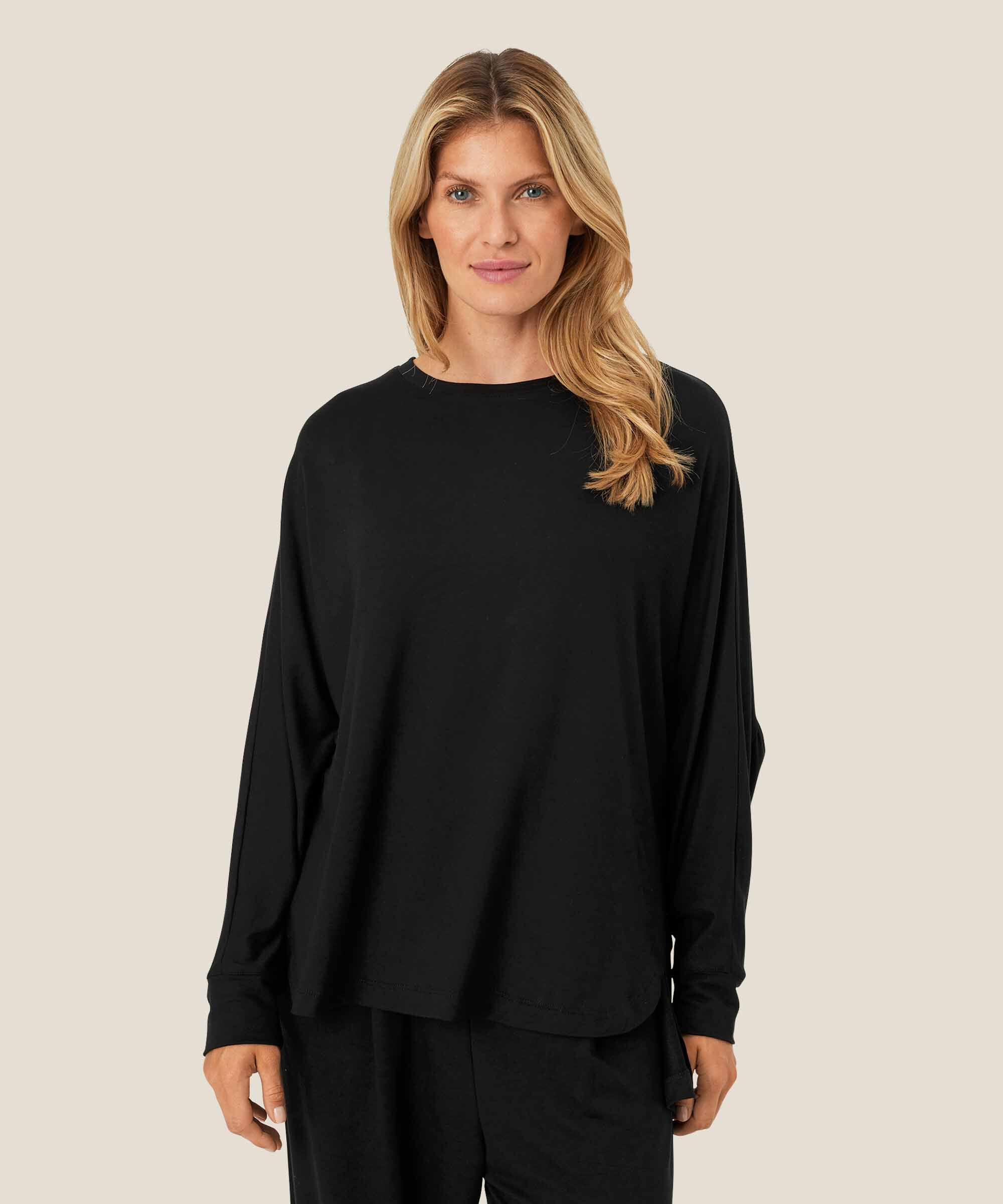 Dema Jersey Top, Black