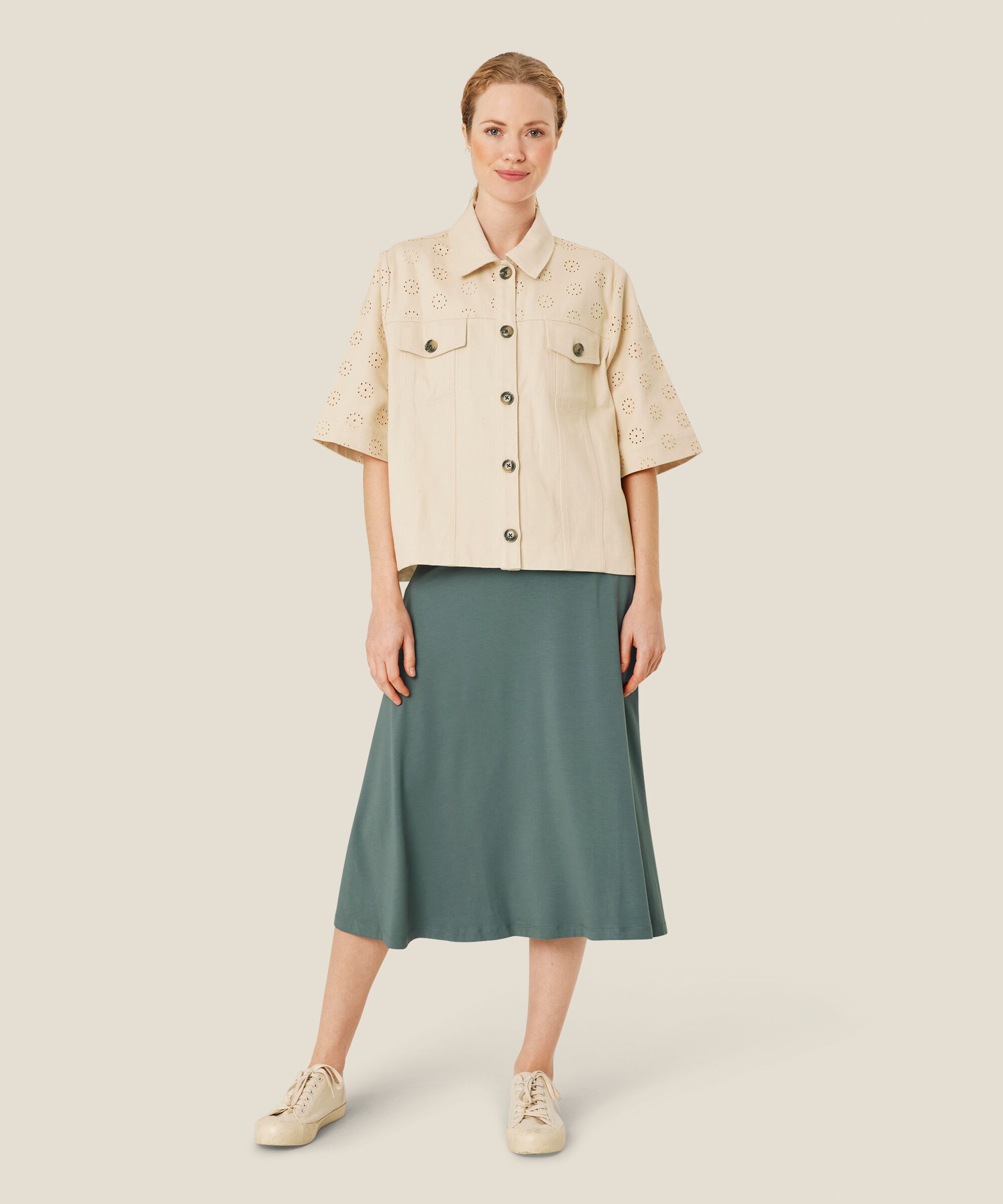 Saba JERSEY Skirt, Balsam Green