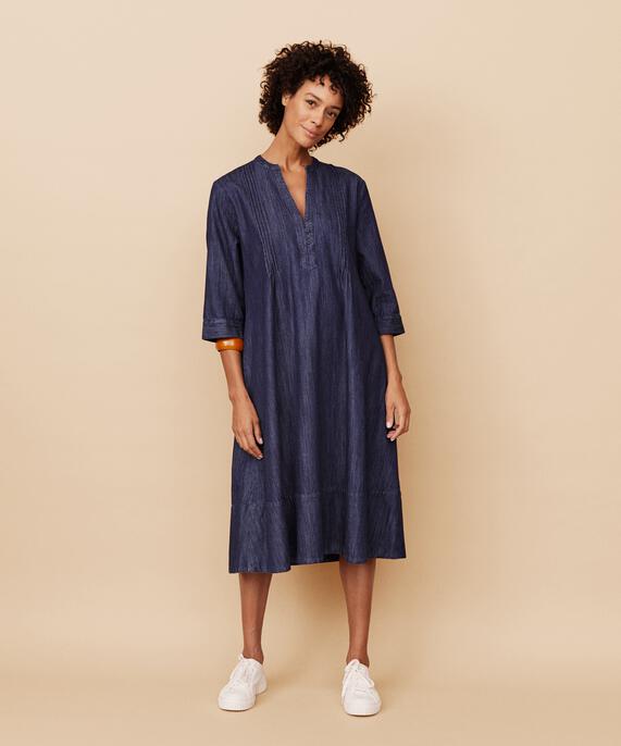 Nakilla Denim Dress, Dark Denim