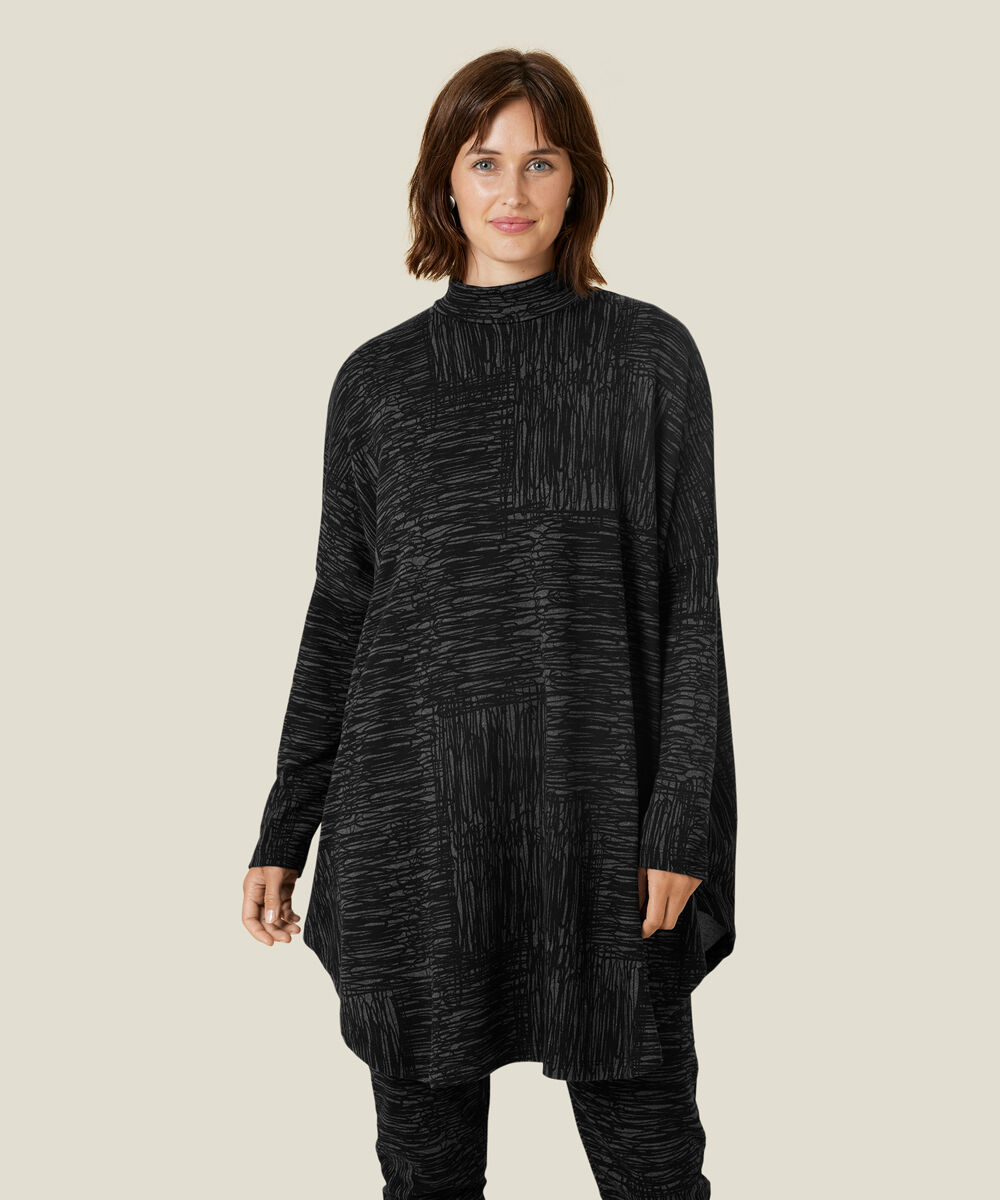 GILMA JERSEY TUNIC, Black