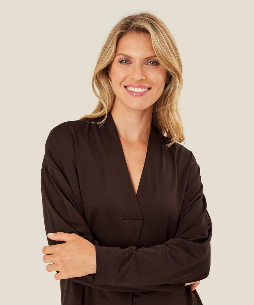 Gisan JERSEY Tunic, Coffee Bean