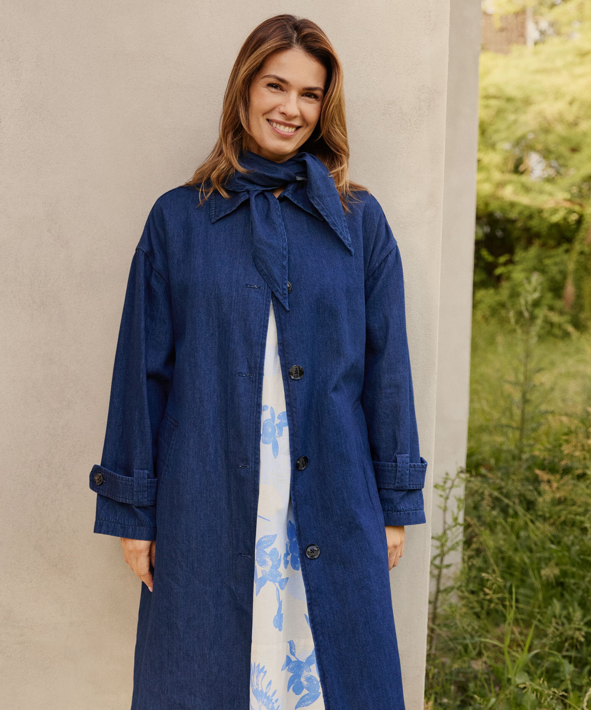 Tamar Denim Coat, Dark Denim