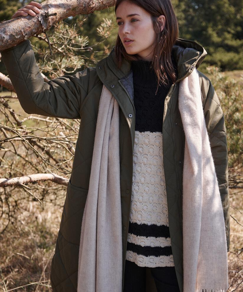 Anna Scarf, L beige mel