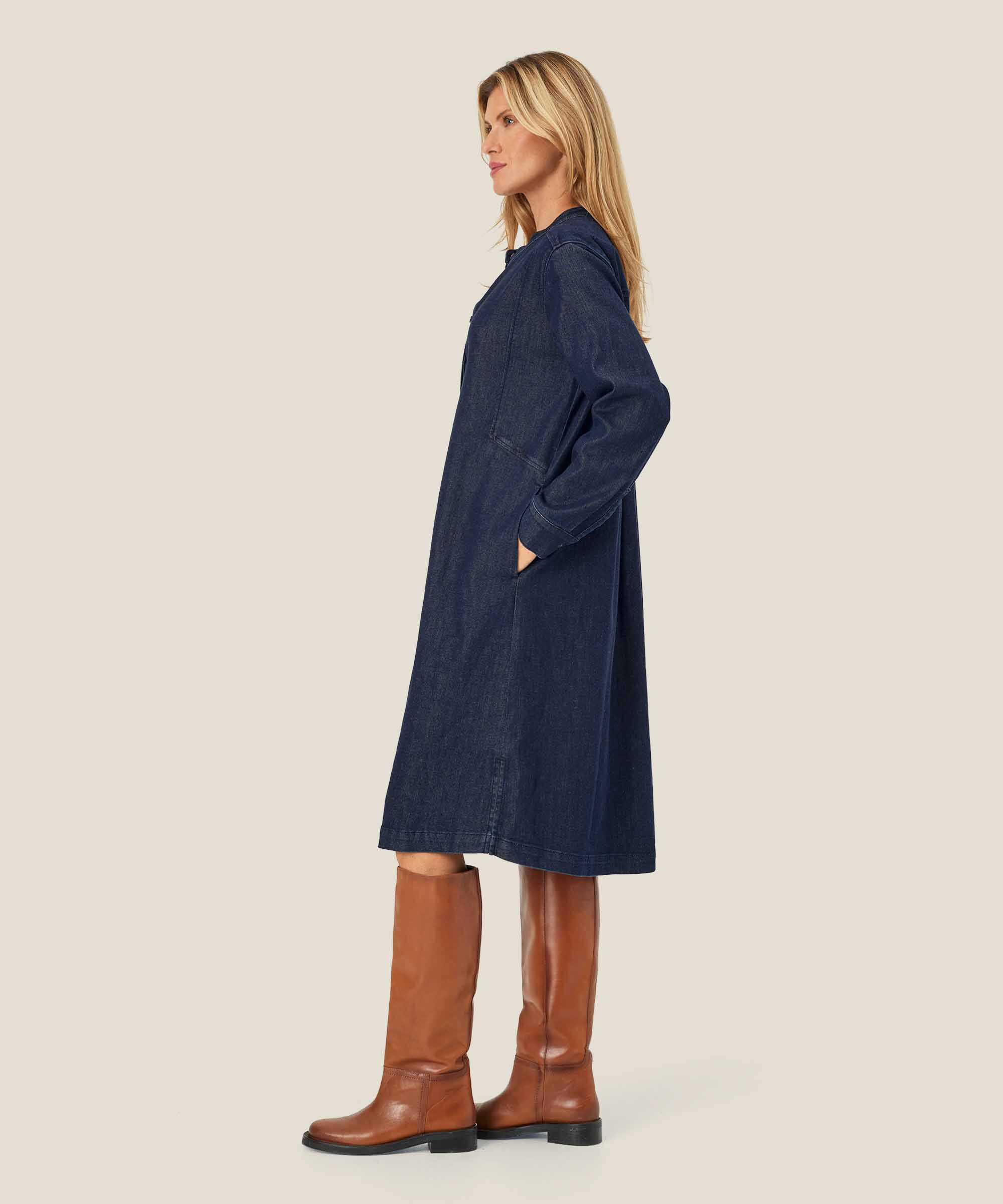 Odila Denim Dress, Dark Denim