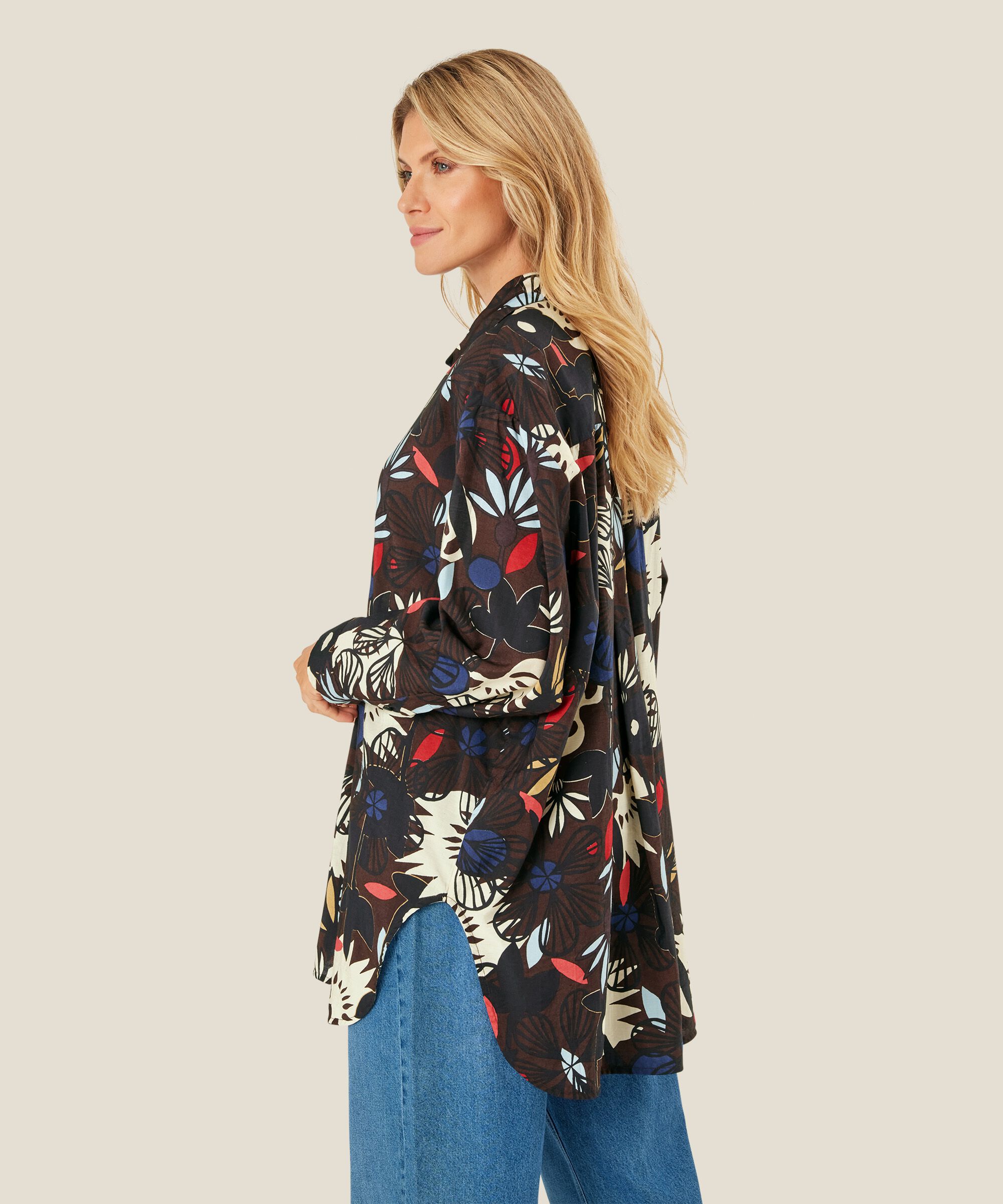 Gidette Tunic, Coffee Bean